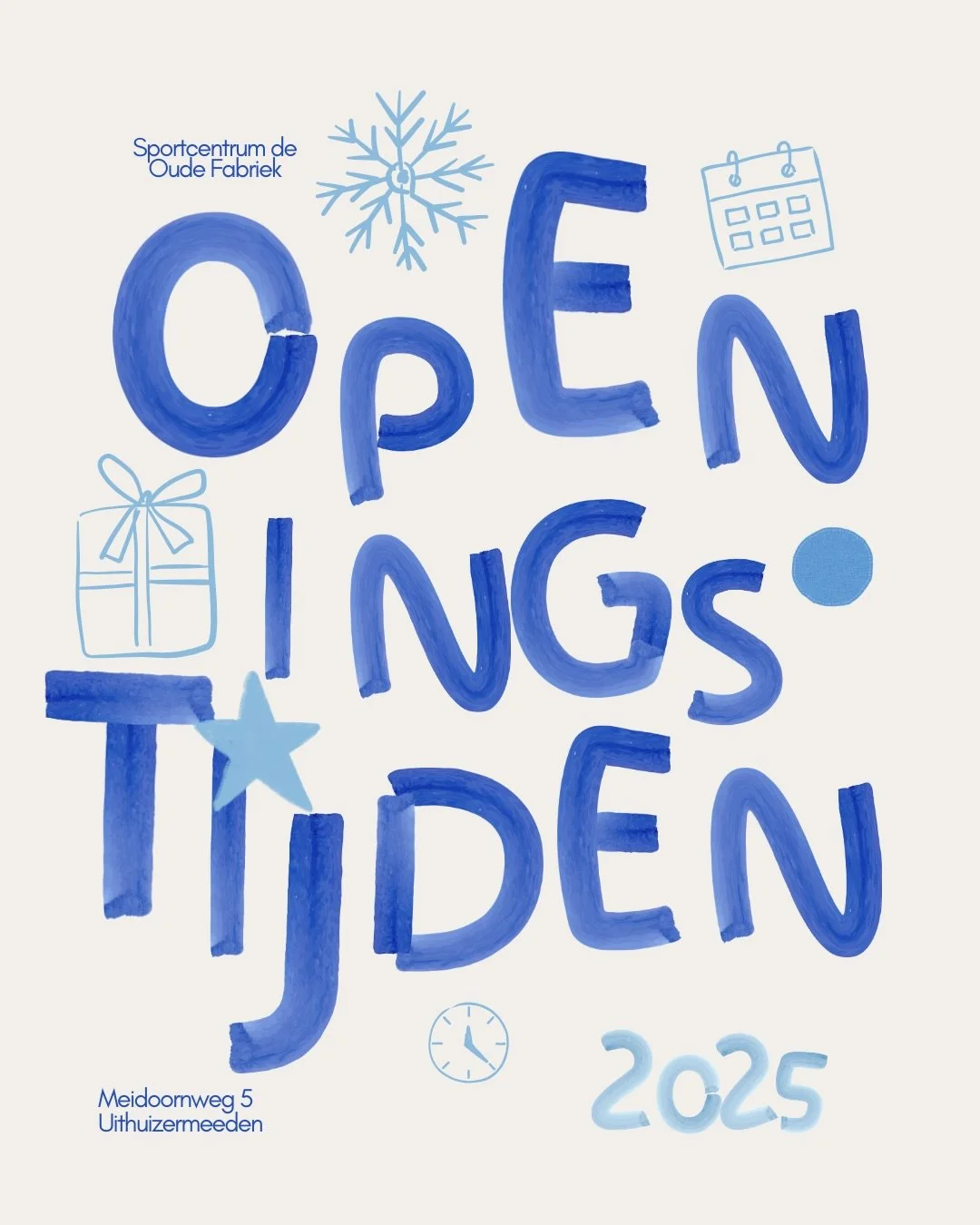 De feestdagen staan voor de deur! Swipe ➡️ voor onze openingstijden in eind december 🎄💙