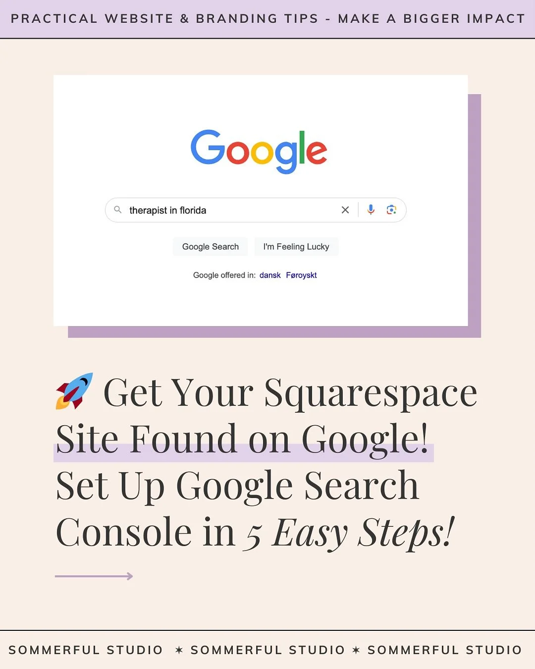 👉👩&zwj;💻Just Launched a Squarespace Site? Here&rsquo;s Why Google Search Console Is Your New Best Friend! ⬇️

Want to get found on Google faster? Google Search Console (GSC) can help make that happen. ✨

Swipe through this carousel to learn how to