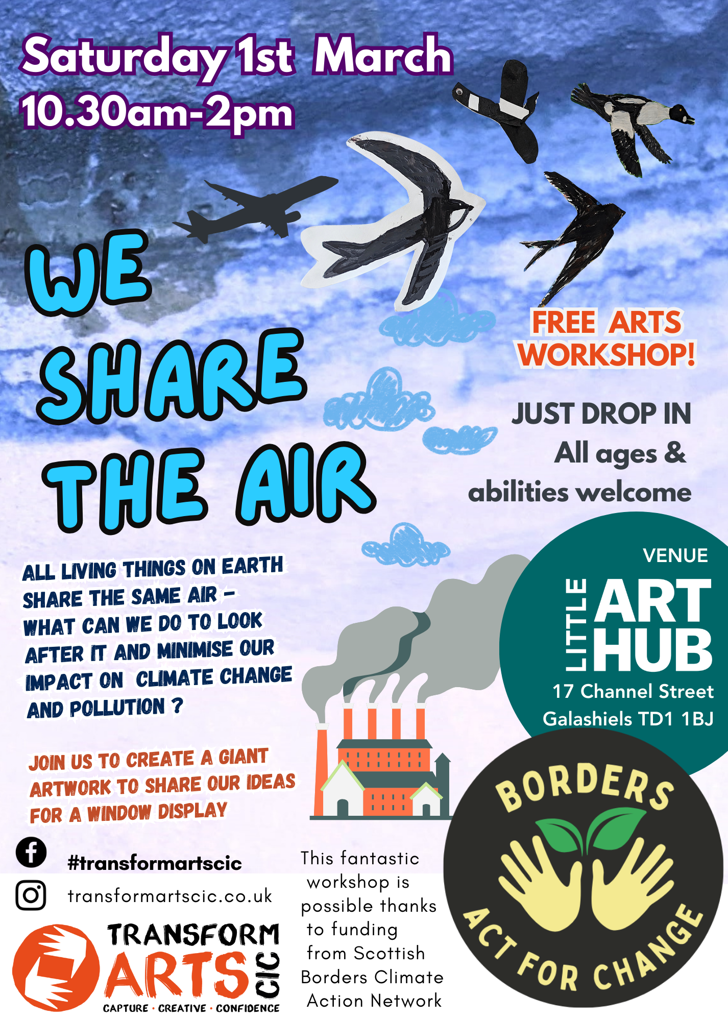 We share the air art workshop @ Little Art Hub