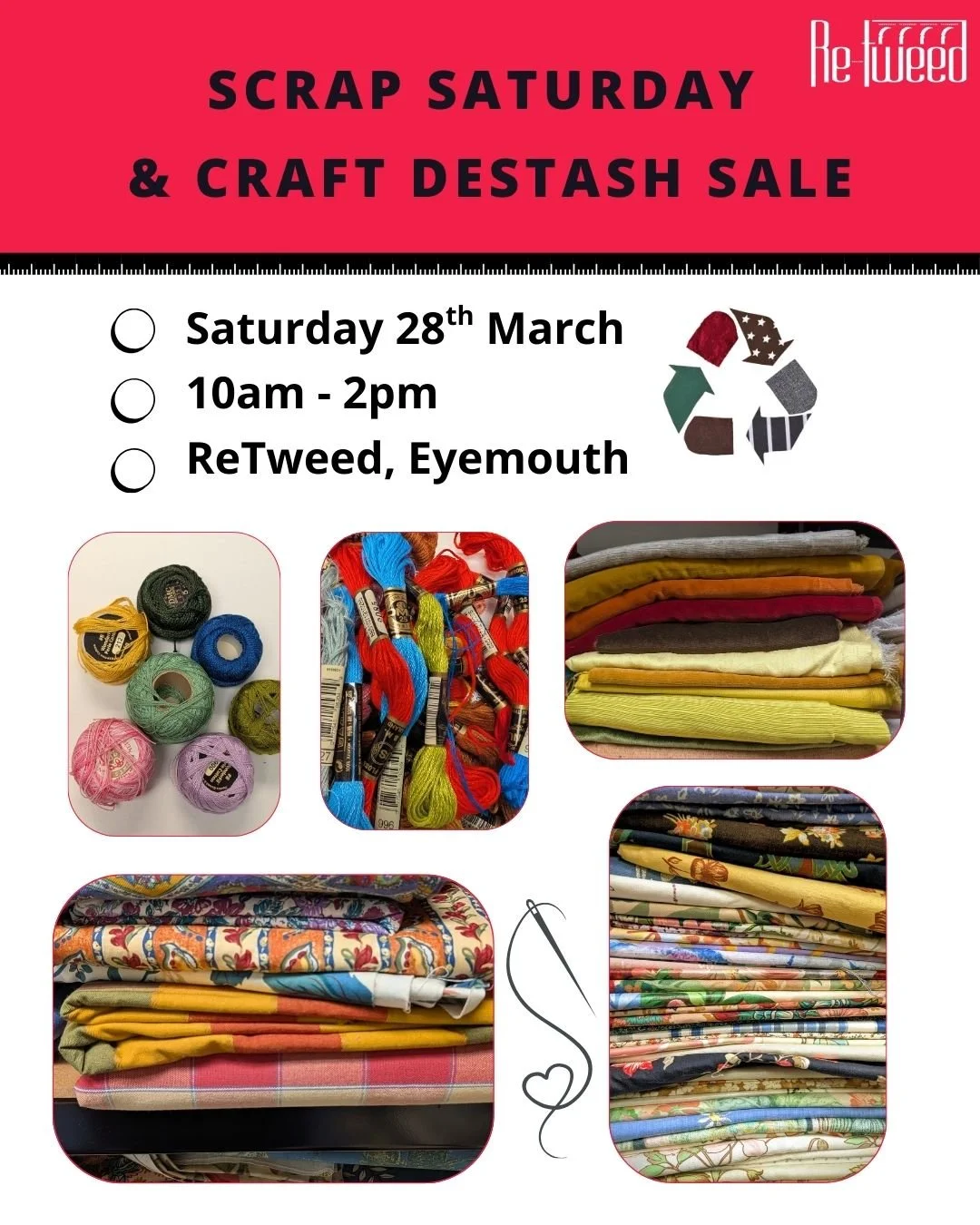 Scrap Saturday and Craft De-stash Sale