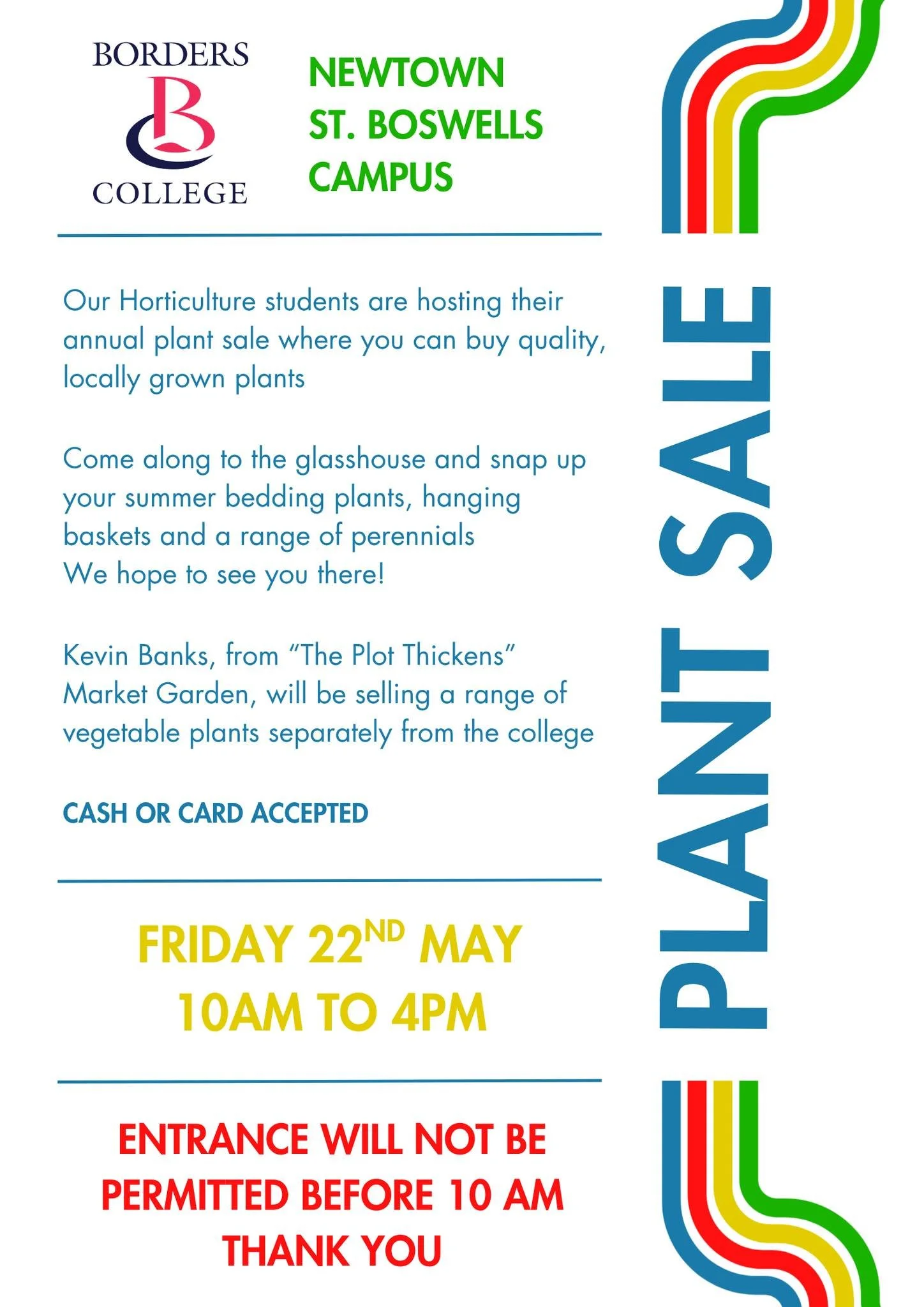 Borders College Plant Sale
