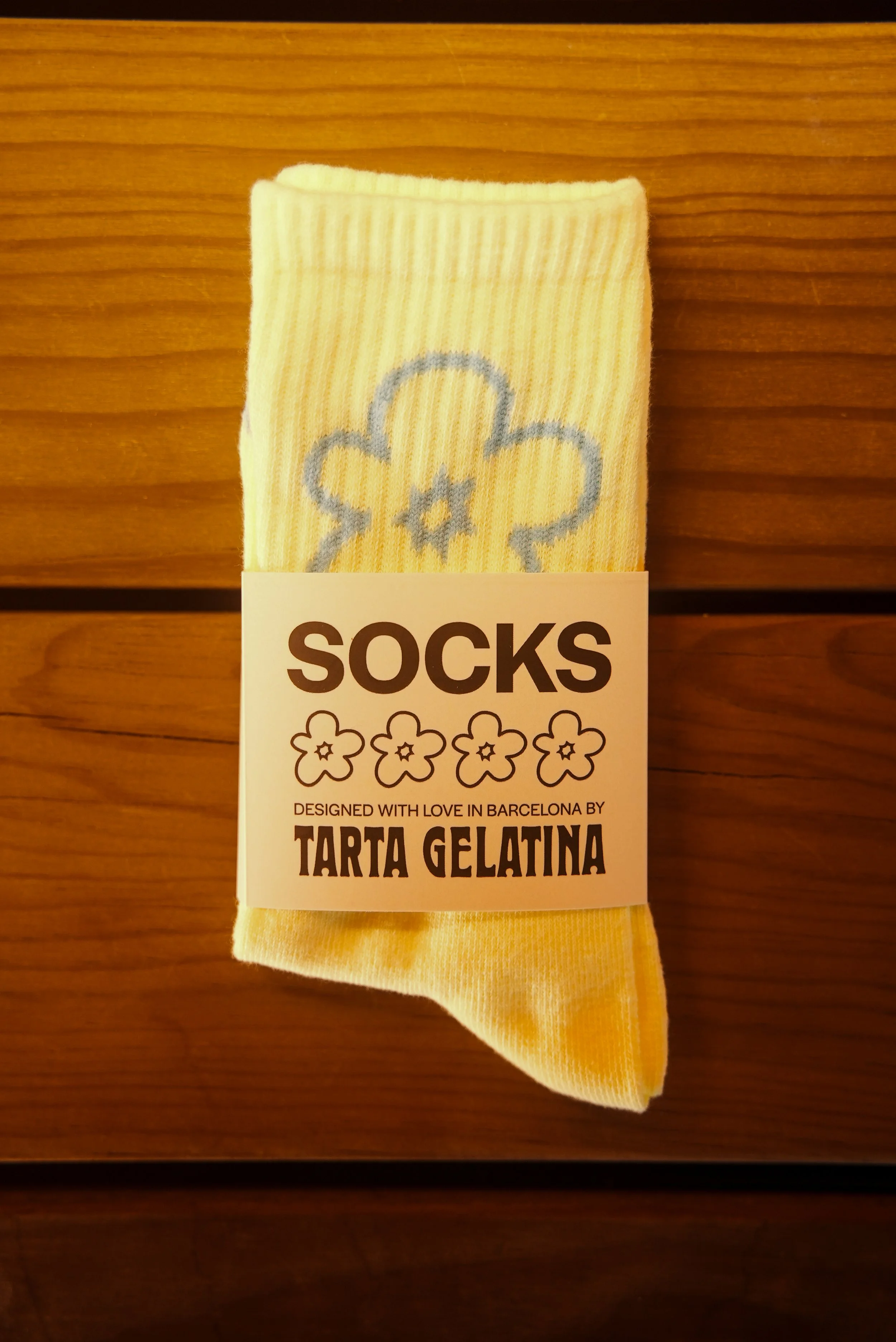 Tarta Gelatina Socks - Yellow Flower