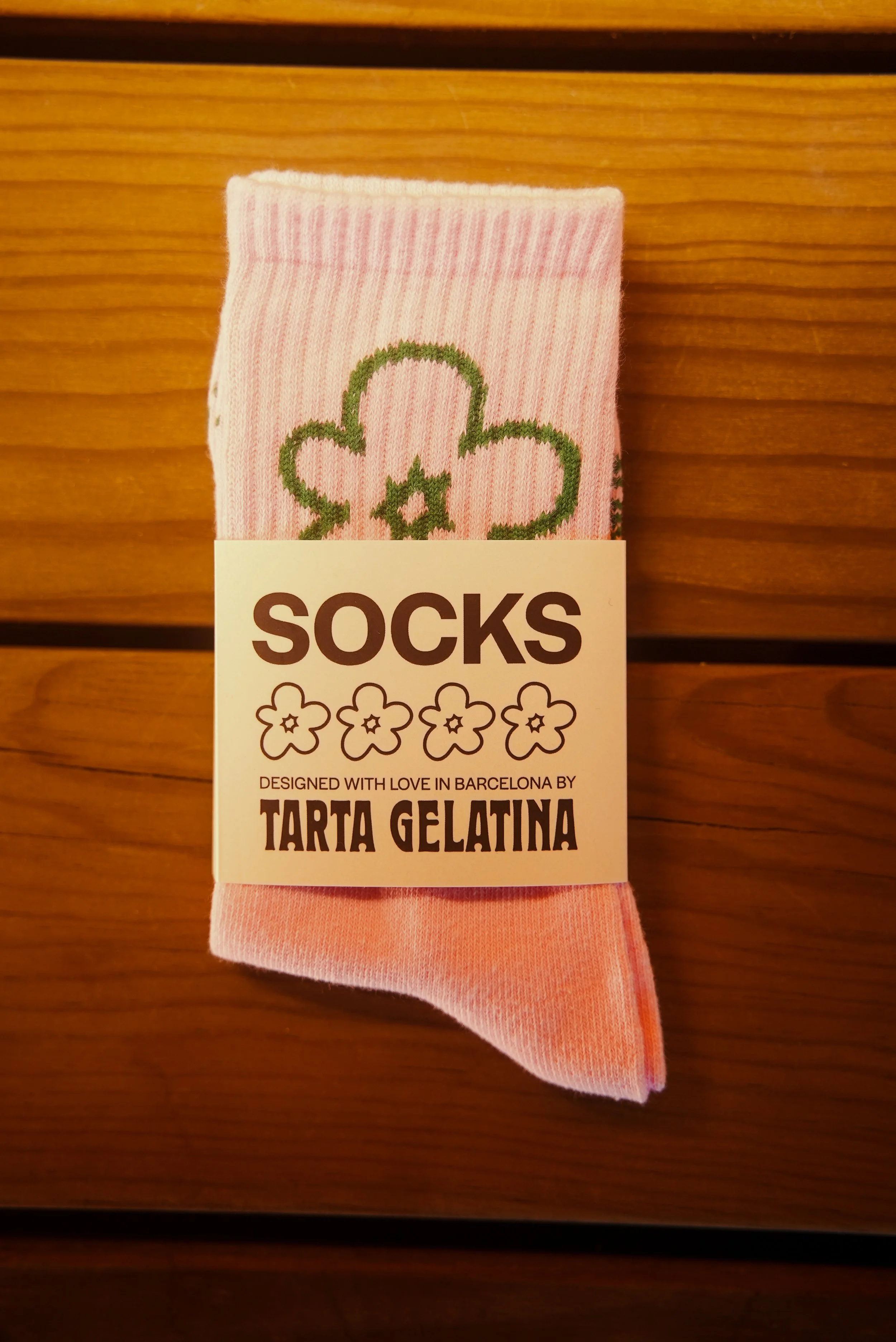 Tarta Gelatina Socks - Pink Flower