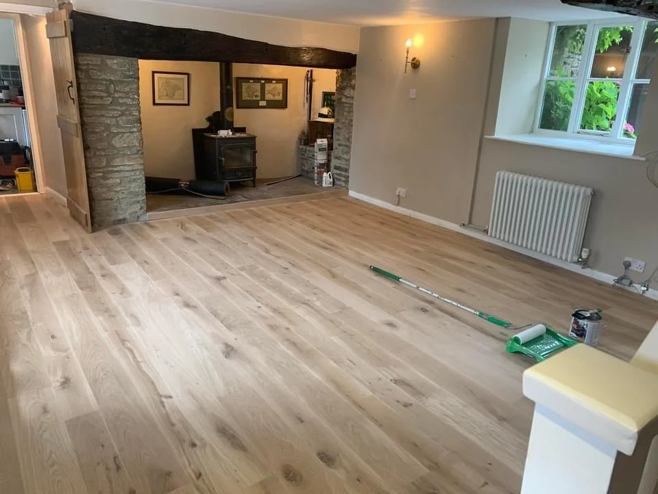 “New” rustic oak flooring finished in situ — The Wooden Flooring Studio