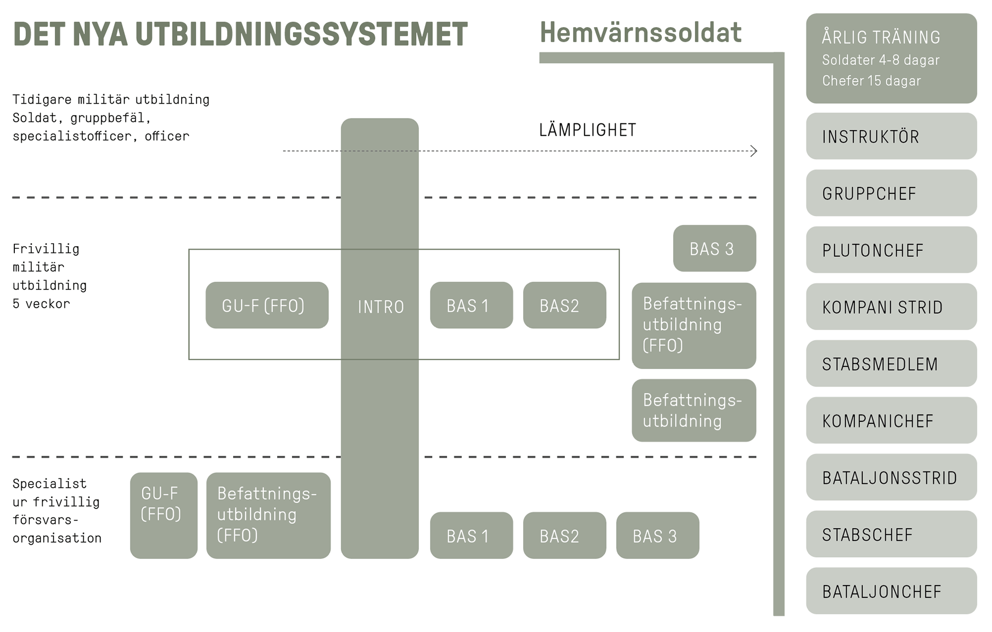 Höjd status för specialister + fler soldater i hemvärnet