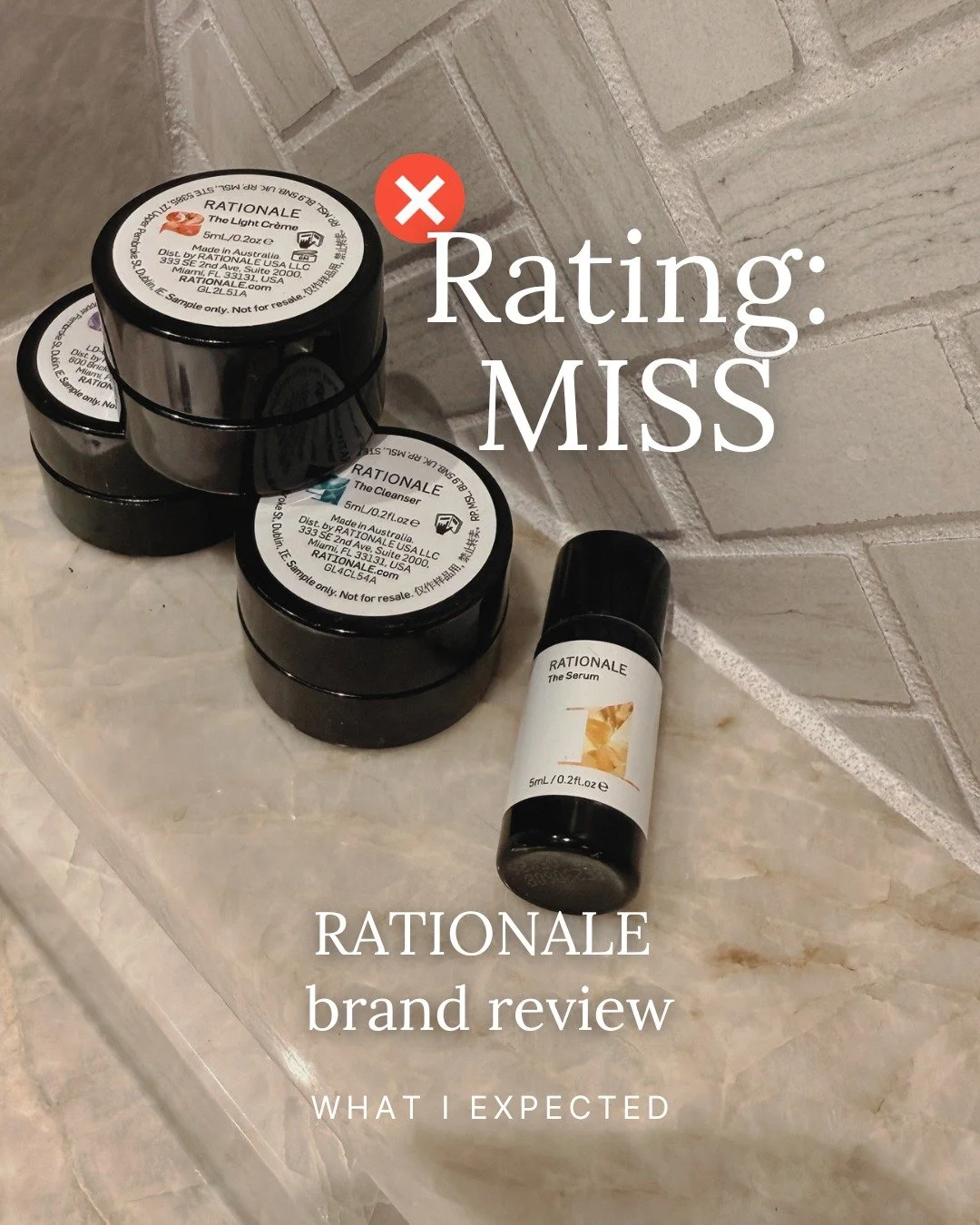 Rating: MISS

This one was hard because the glow is real. 

I tried RATIONALE&rsquo;s Cleanser, Serum, Light Cr&egrave;me, Night Cr&egrave;me, and SPF. Across the line, my skin looked immediately luminous, polished, and expensive, which aligned well 