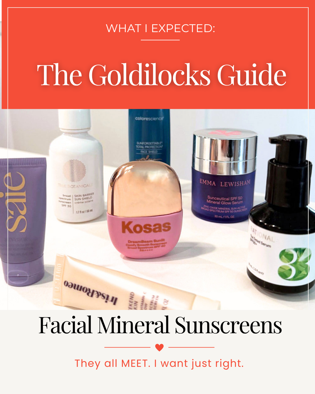 Goldilocks Guide: Facial Sunscreen