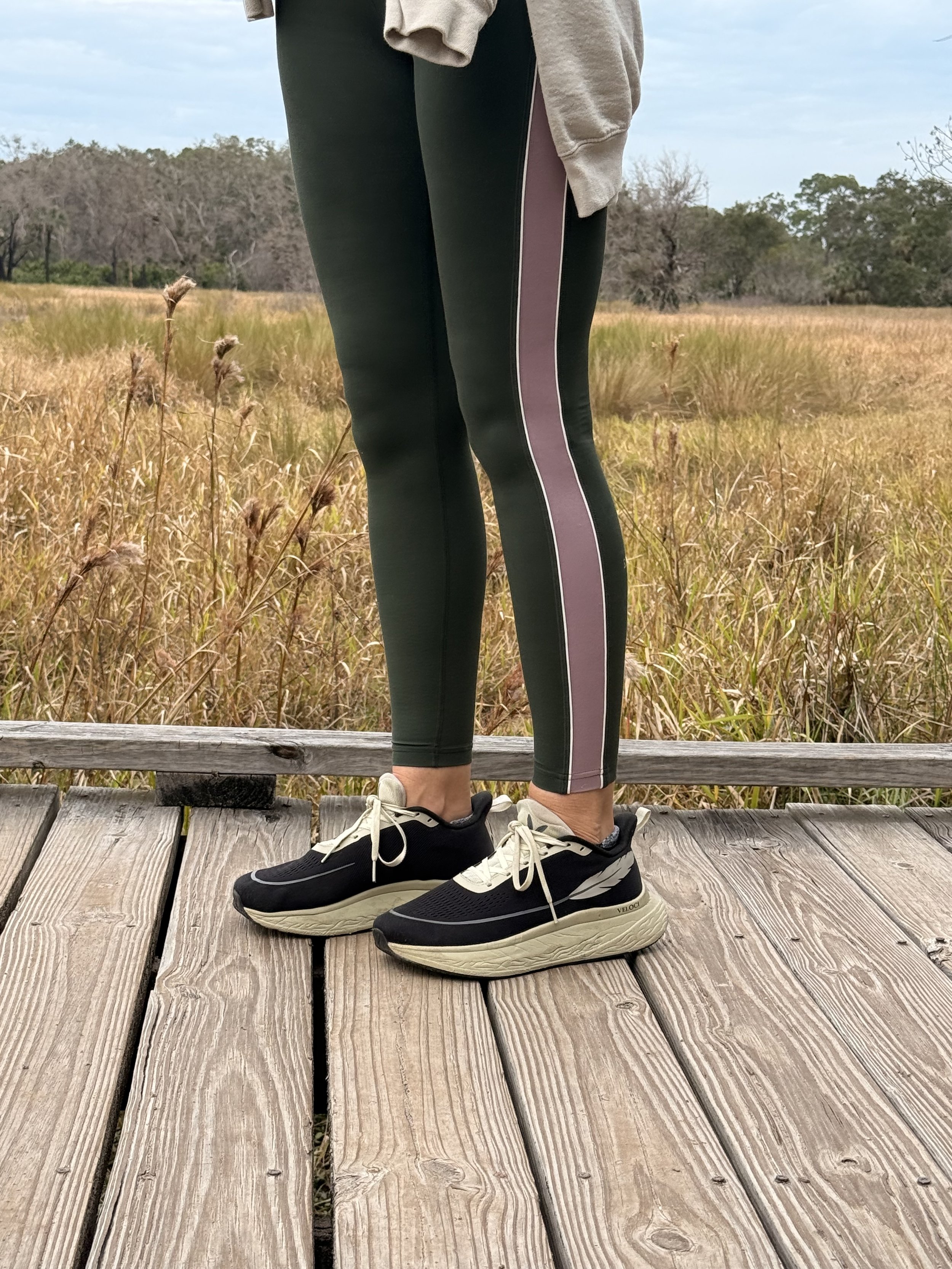 Veloci shoes on boardwalk