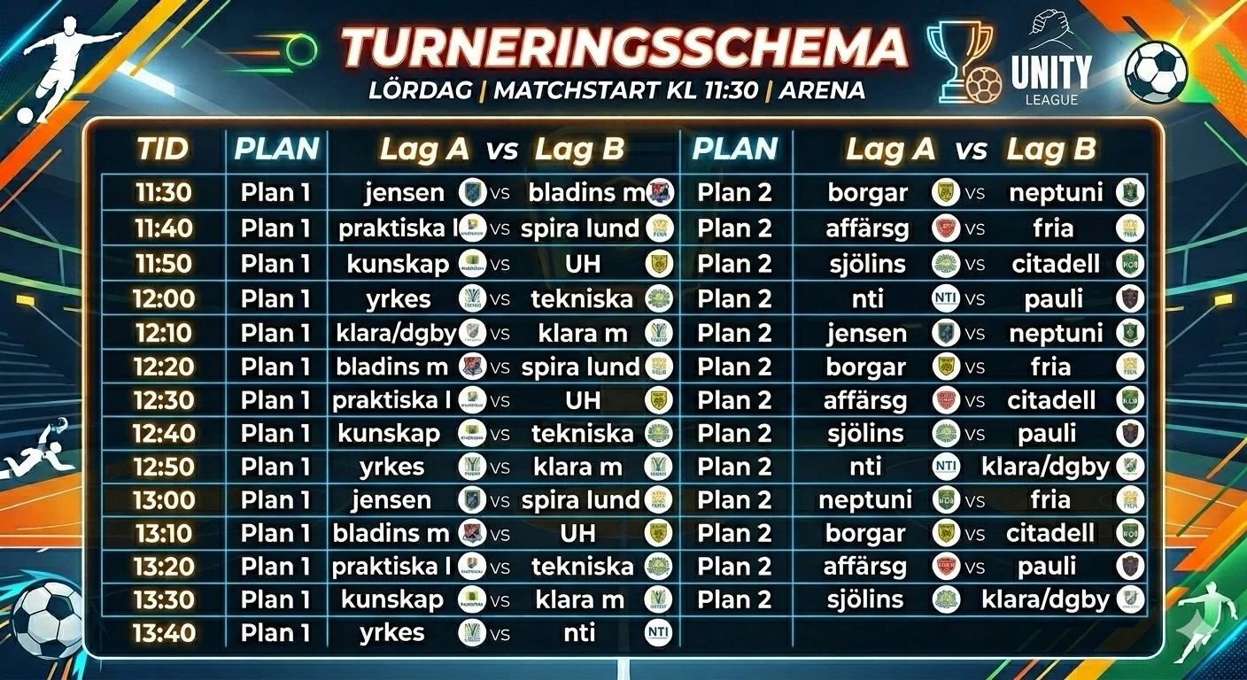 Veckor av snack&hellip;
nu &auml;r det dags att spela ⚽🔥
Allt avg&ouml;rs p&aring; l&ouml;rdag.
#matchday #unityleague