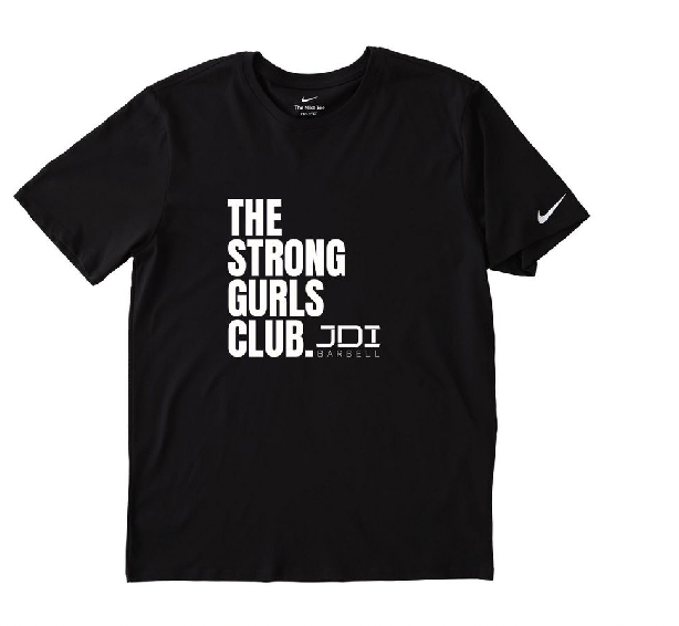 Black Nike Strong Gurls Club  Workout Tee Shirt