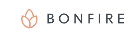 Bonfire logo with a stylized flame icon