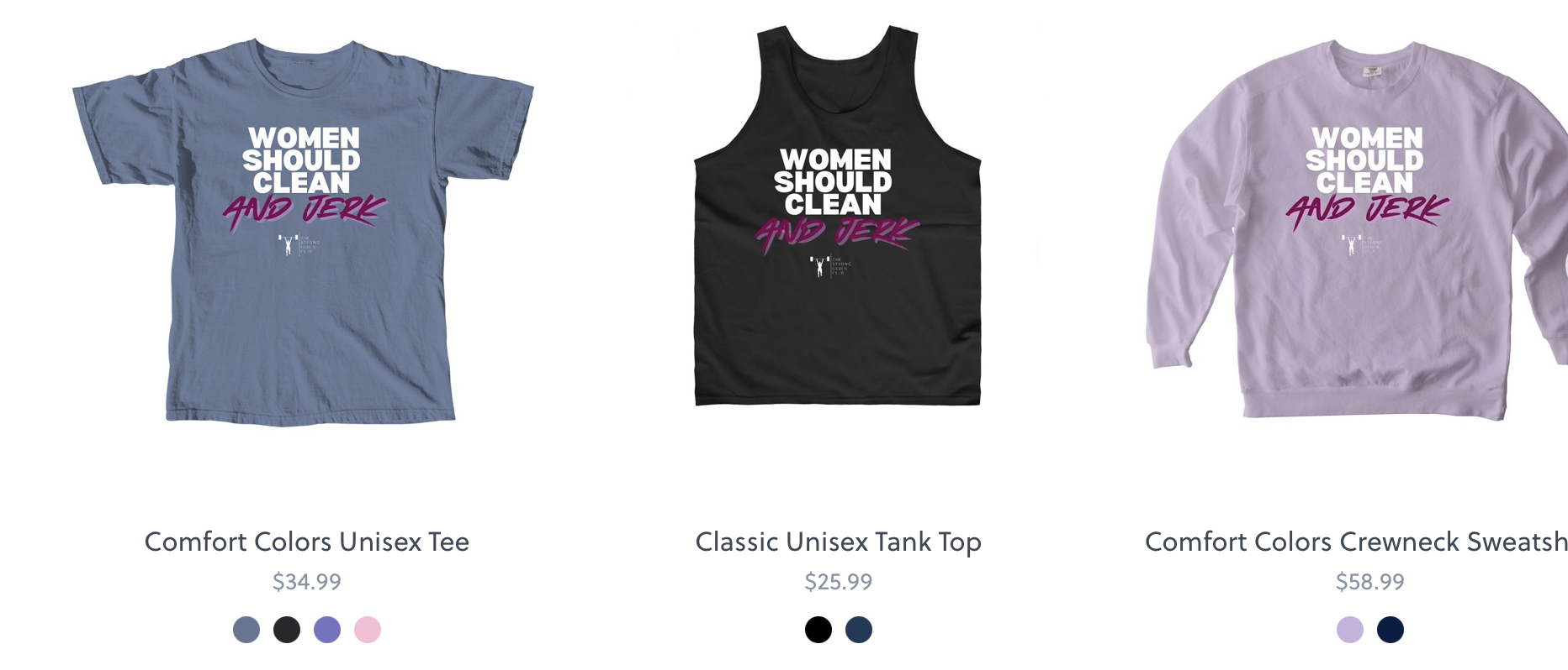 Women should clean and jerk workout tee shirt by strong gurls club nyc