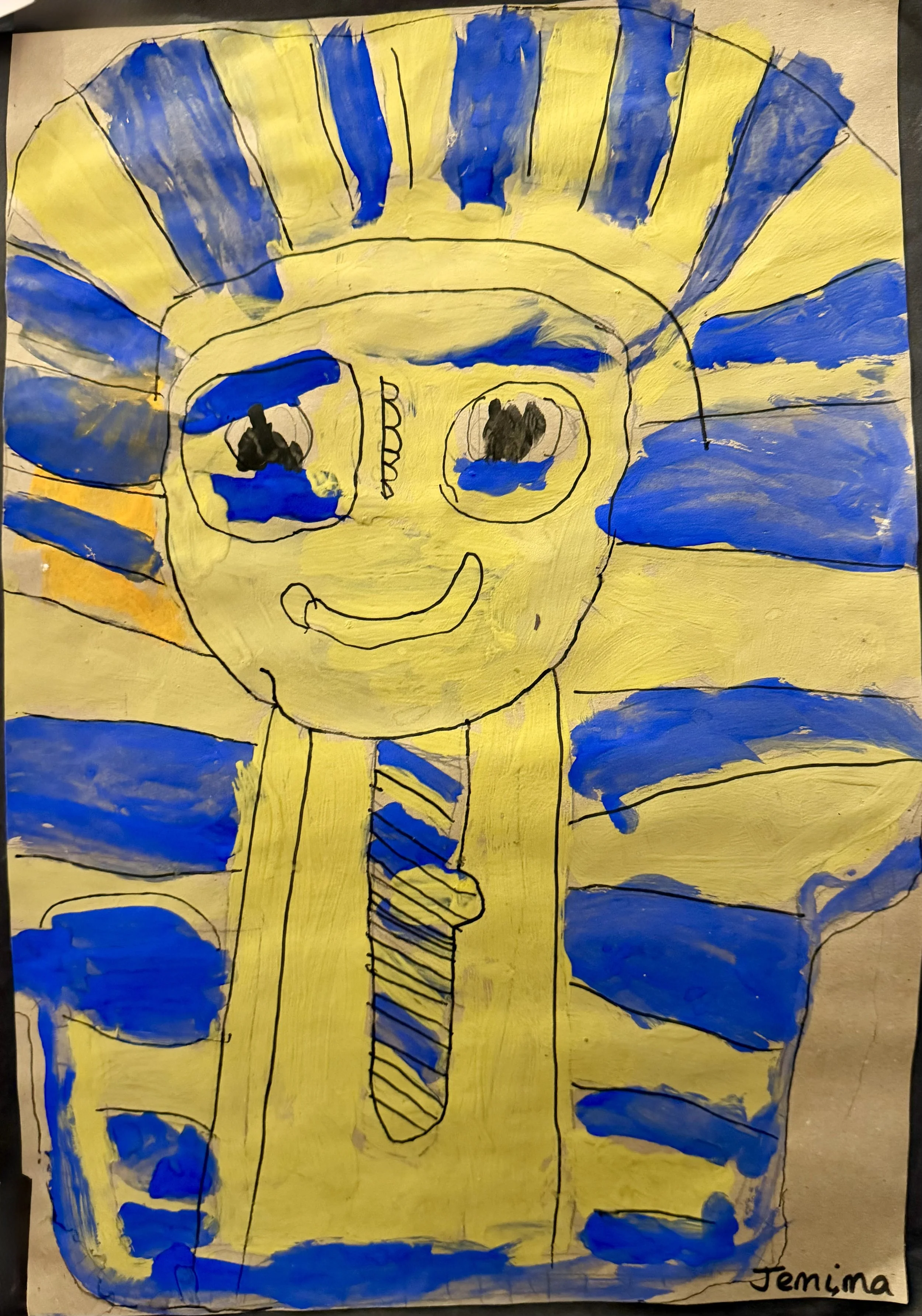 This is Tutankhamen painted when I was 8 at primary school.