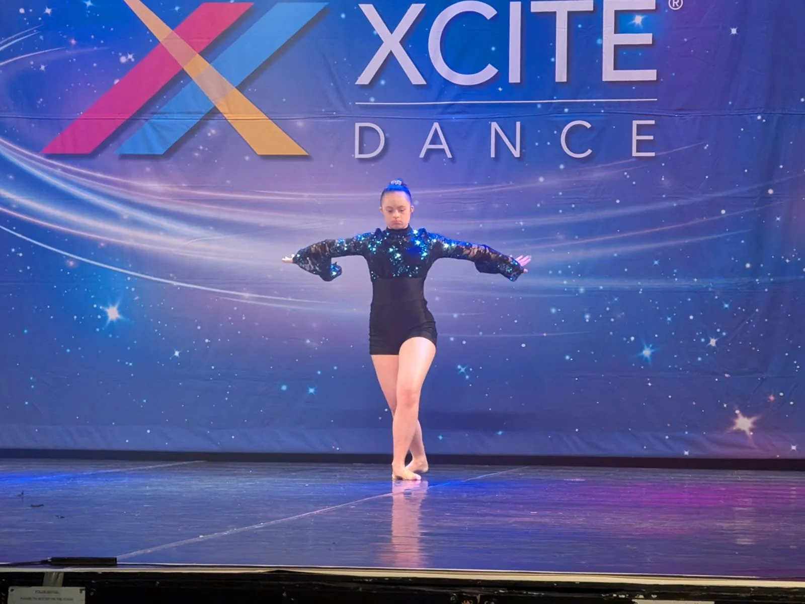 Performing my own choregraphed dance at the XCITE competition in the Wyvern Theatre, Swindon, June 13th 2026. I won an award ❤️