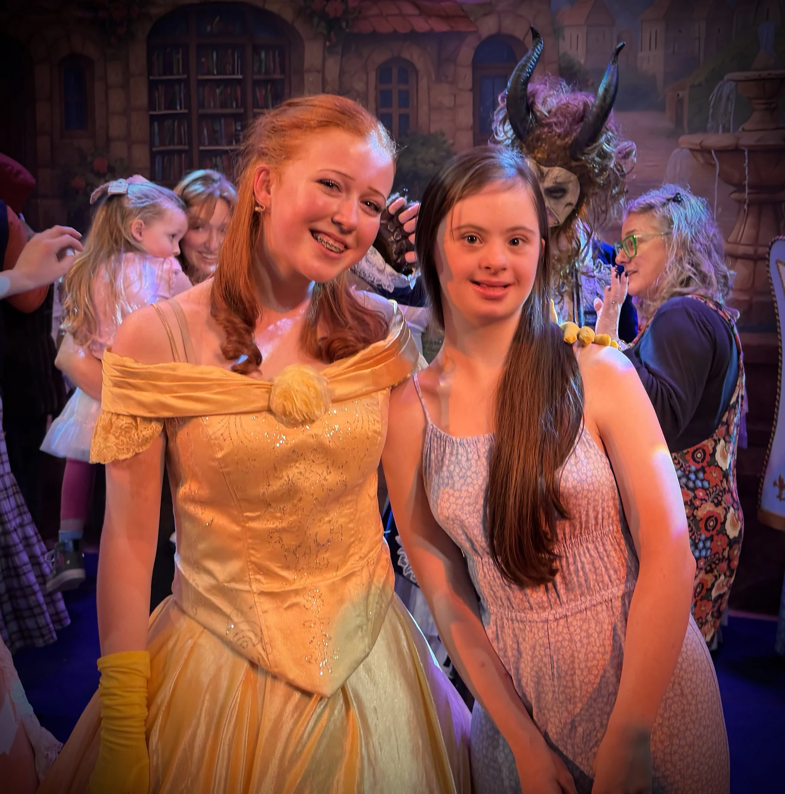 Zenith Youth Theatre Company did 'Beauty and the Beast' and I got to go backstage. Here I am with Belle.