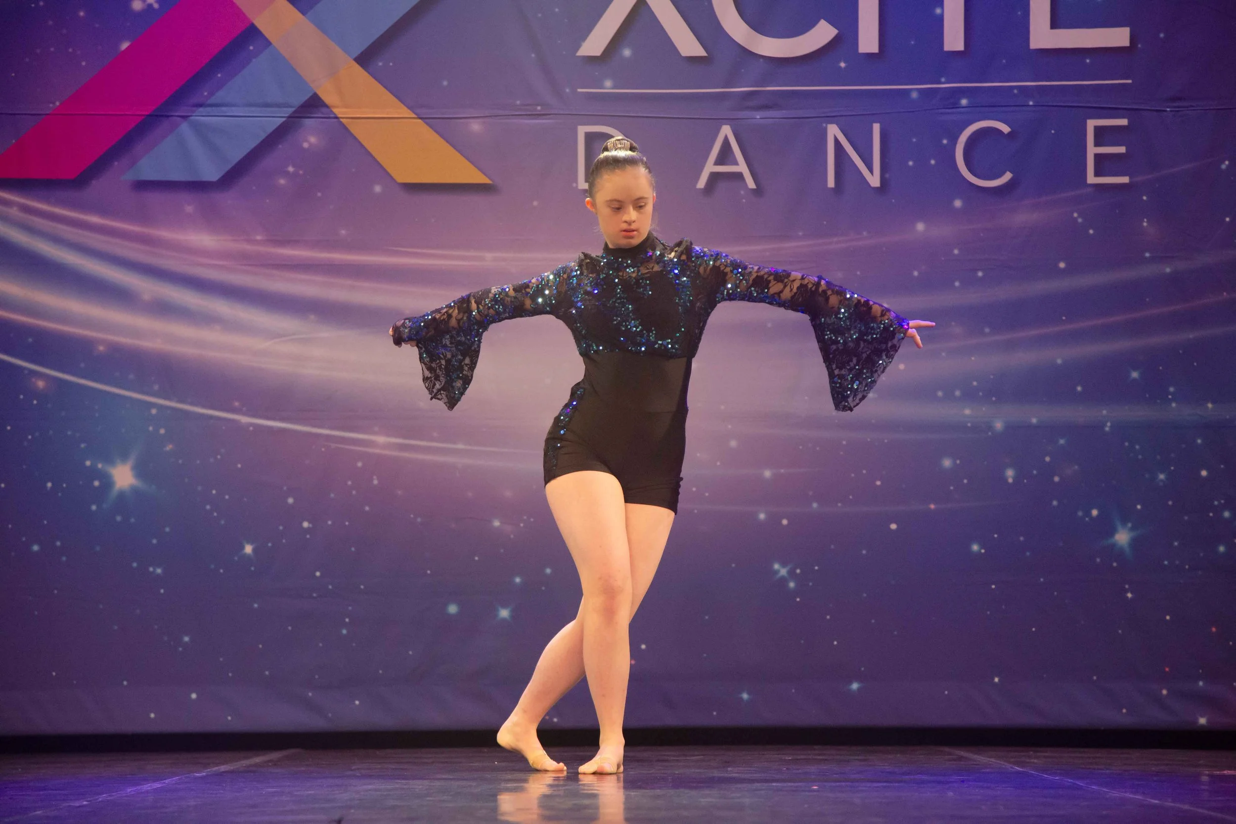 Performing my own choreographed dance at the XCITE competition at the Wyvern Theatre, Swindon, June 13th 2026. I was specially mentioned by the judges and received a rosette for 'Embodying the Spirit of Dance' 