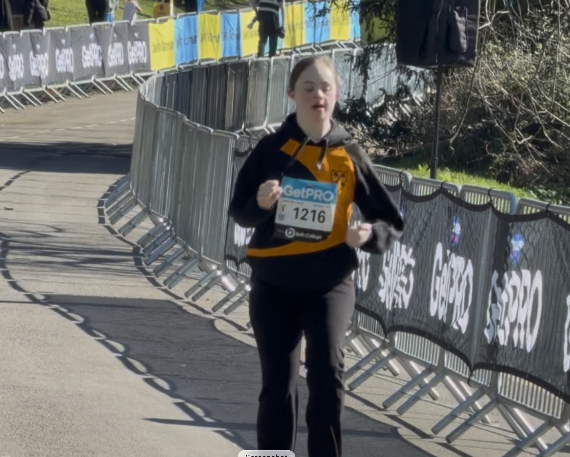 Running the Bath Mile. I wasn't last!