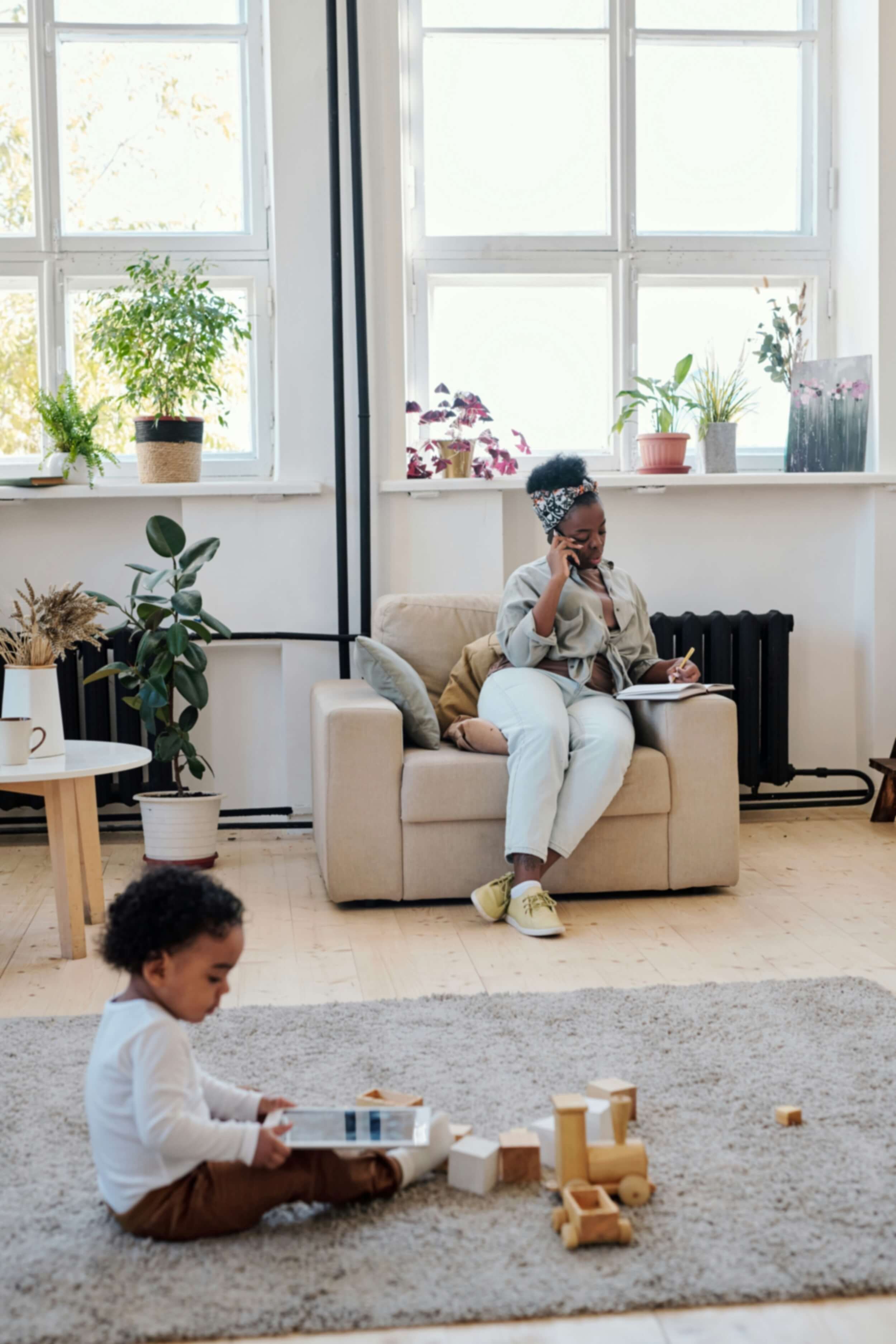 Woman on a phonecall