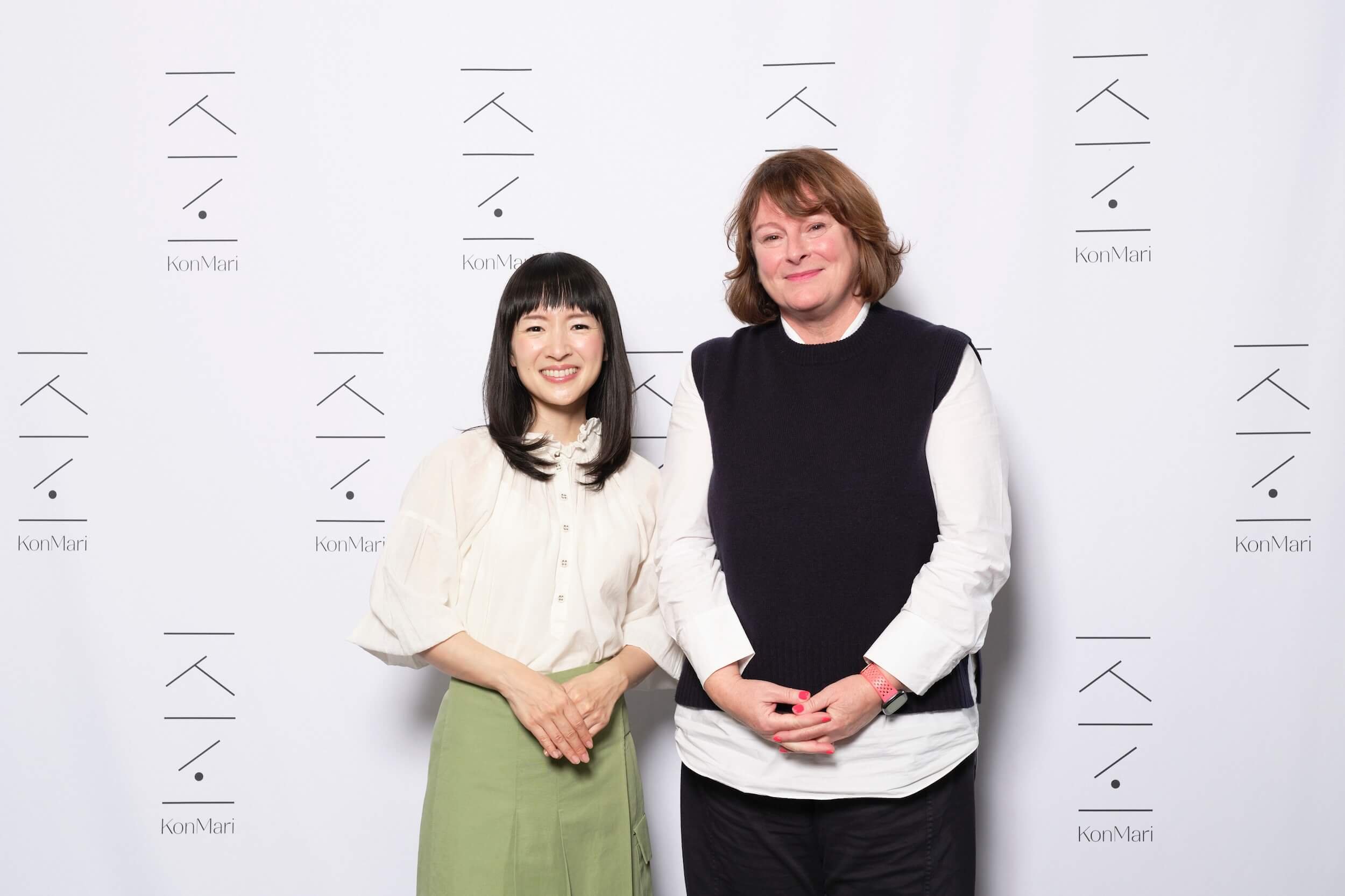 A photo of Heather Martin with Marie Kondo taken in London.