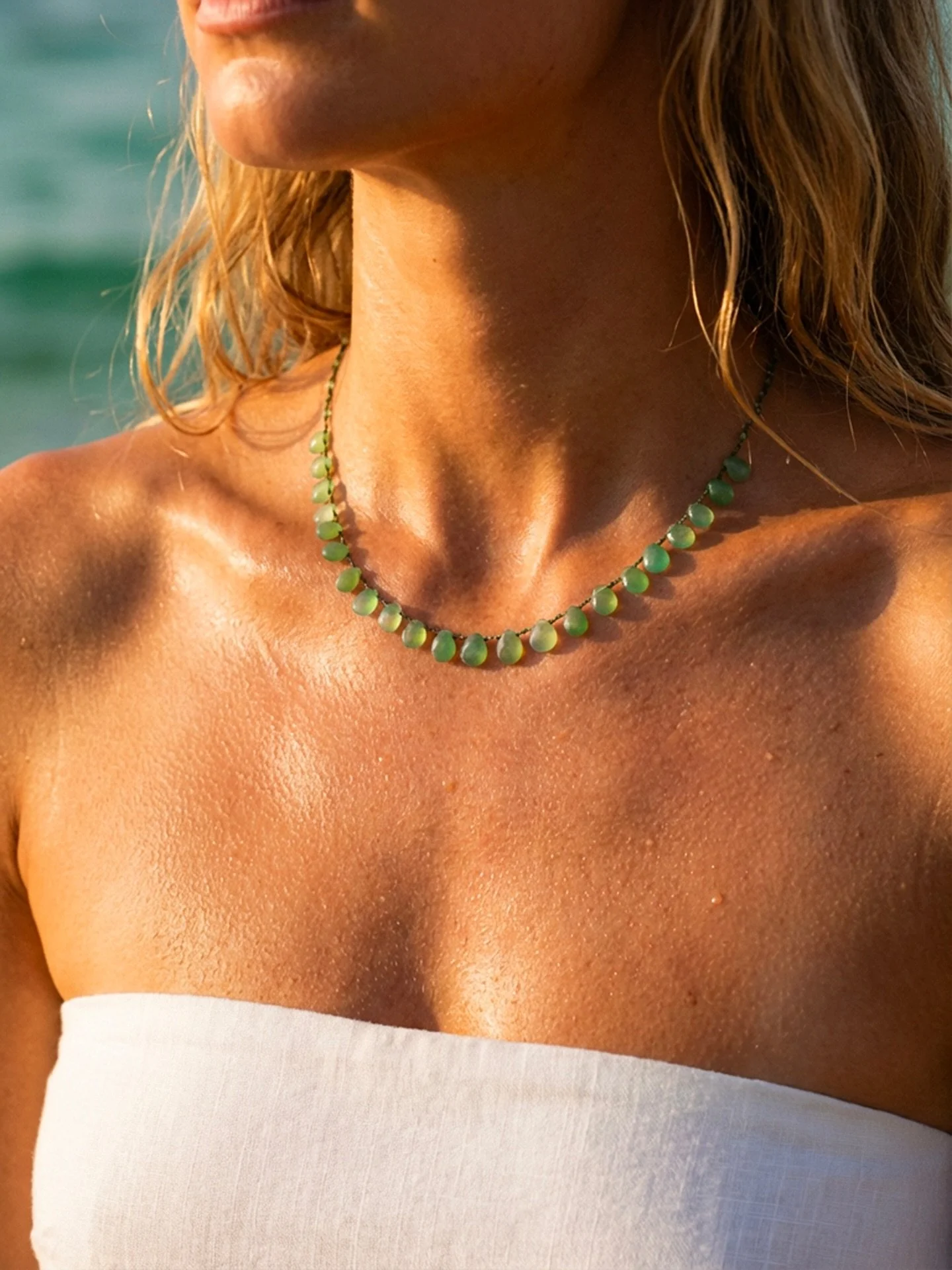 New in 💚 Limited quantities

Green Apple Australian Chrysoprase necklace, hand-knotted on silk, featuring vivid natural green chalcedony. Effortless elegance with an earthy, timeless feel.

#bohochicjewelry #bohostyle #chrysoprase #handknotted #silk