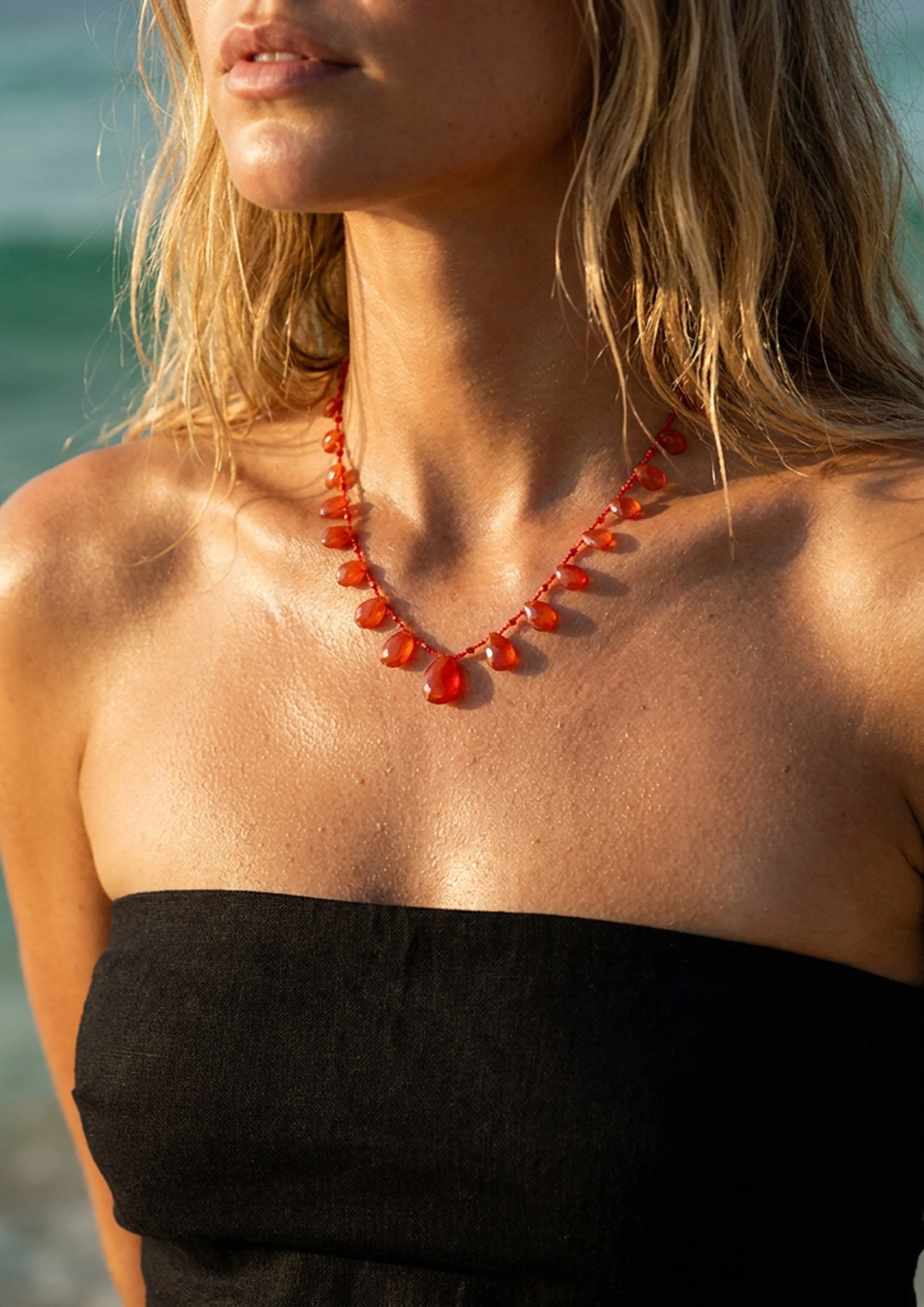 Naranja Carnelian knotted necklace.jpg