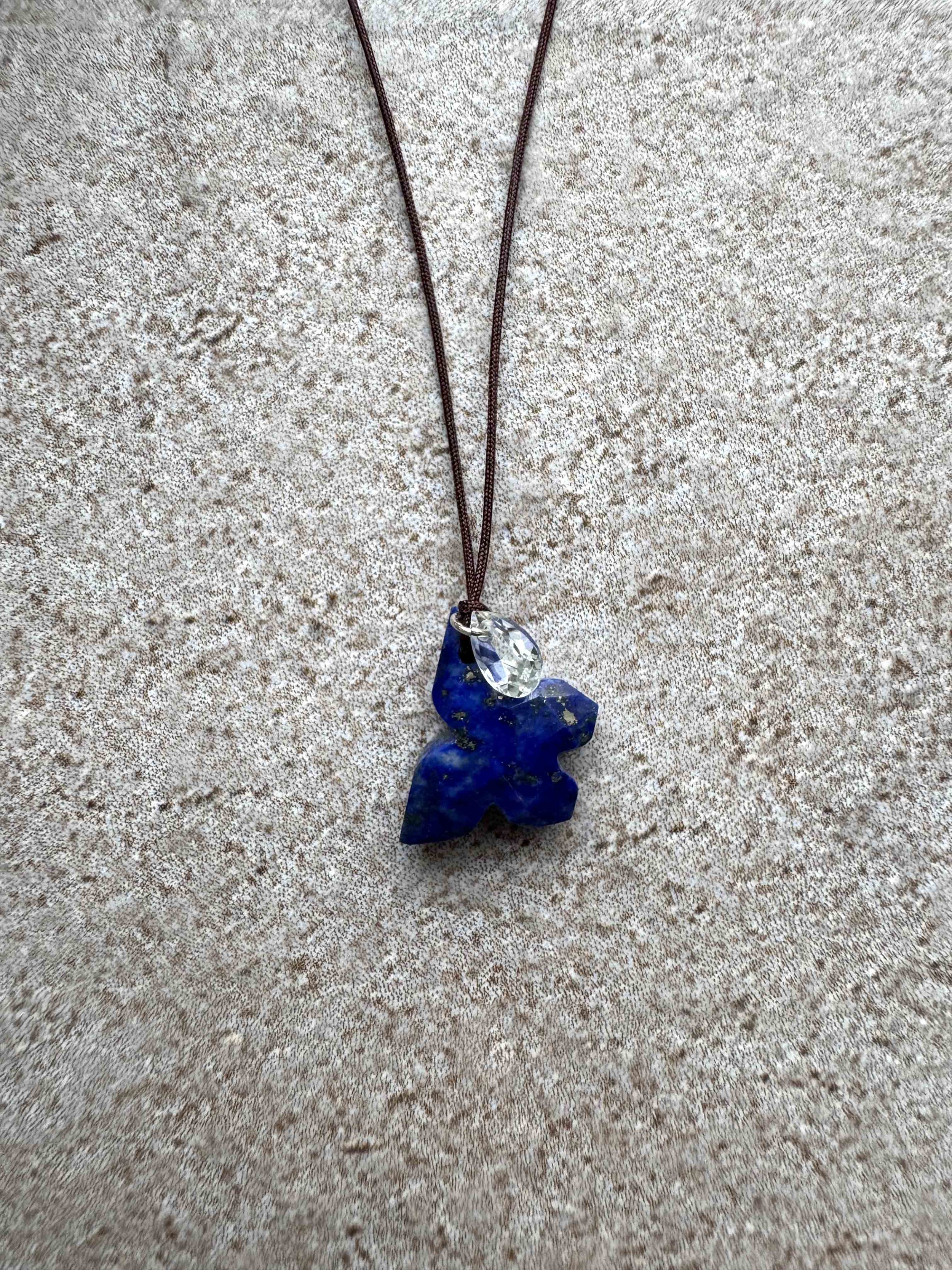 Mariposa drop Butterfly Lapis Lazuli pendant