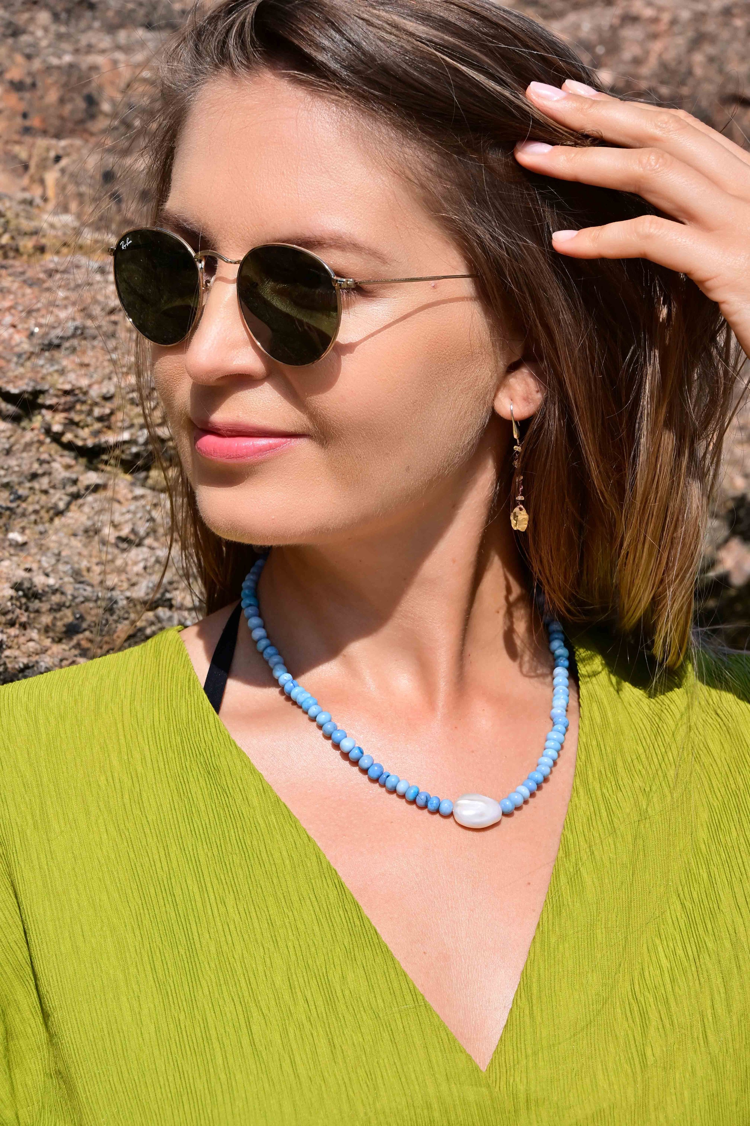 Cristobal Pearl and Blue opal necklace 2.jpg