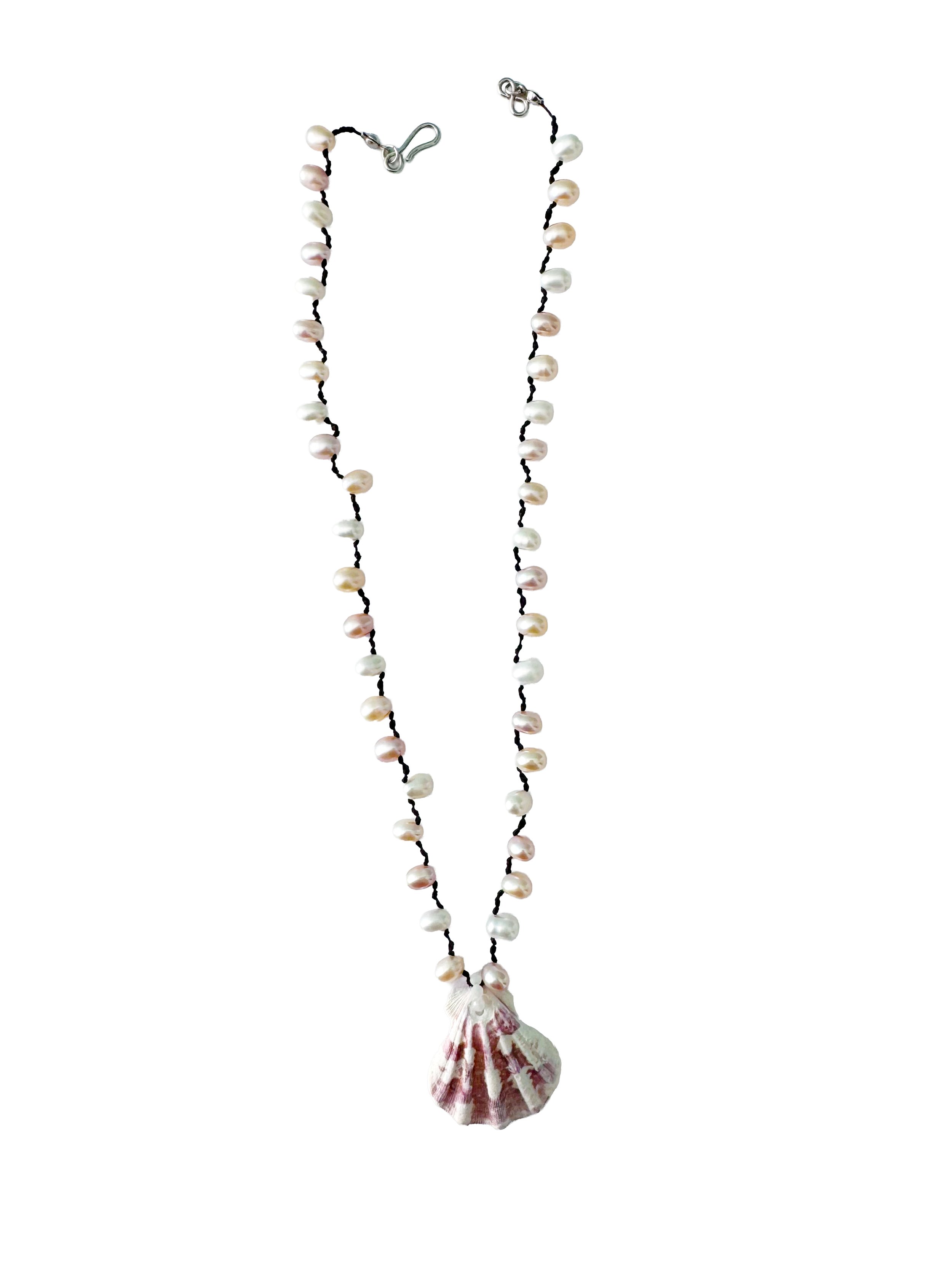 Shell Souvenir Pearl Necklace with brown thread.jpg