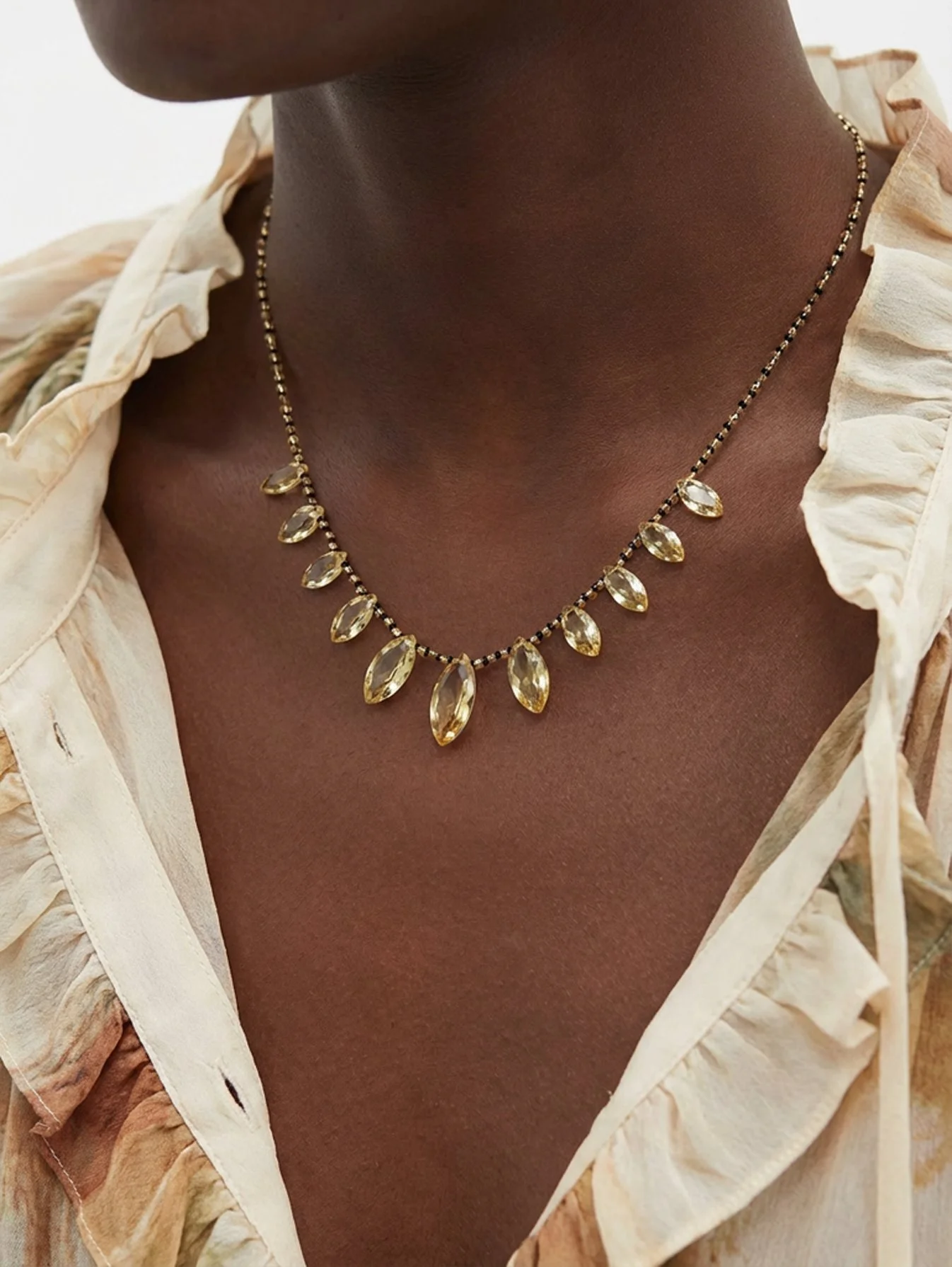 Marquesa Knotted Citrine brown necklace