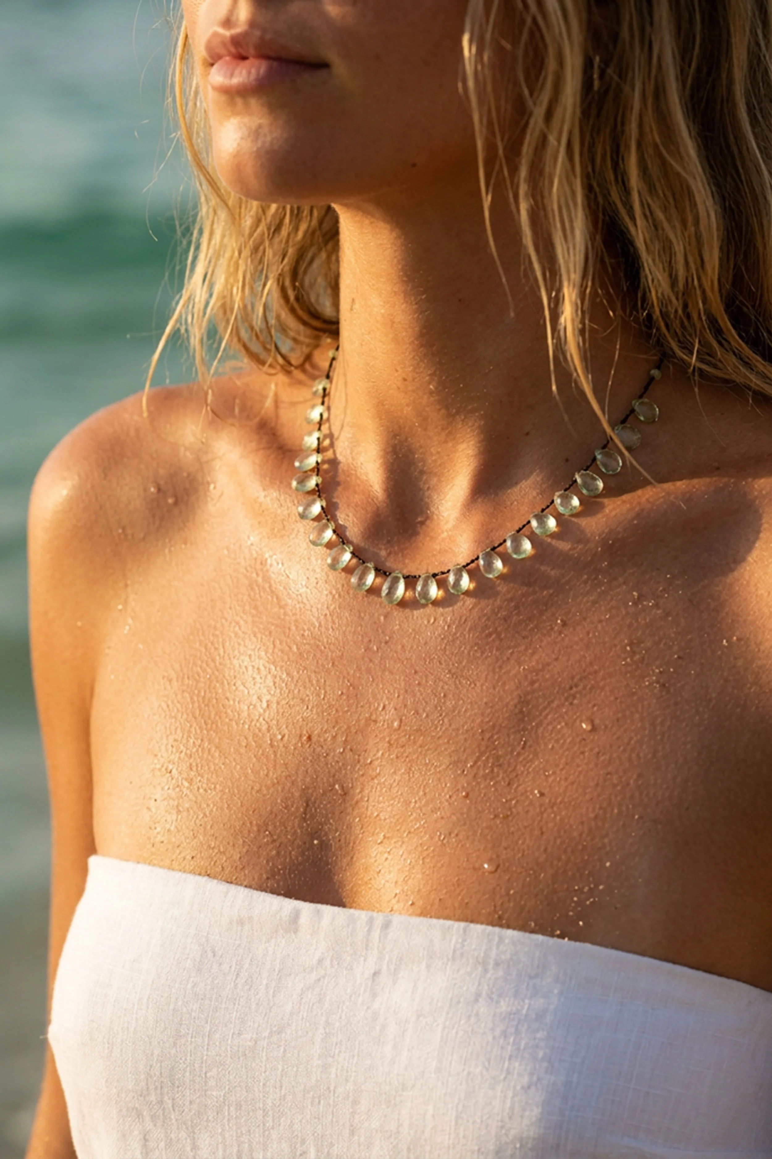 San Blas Green Faceted Amethyst necklace