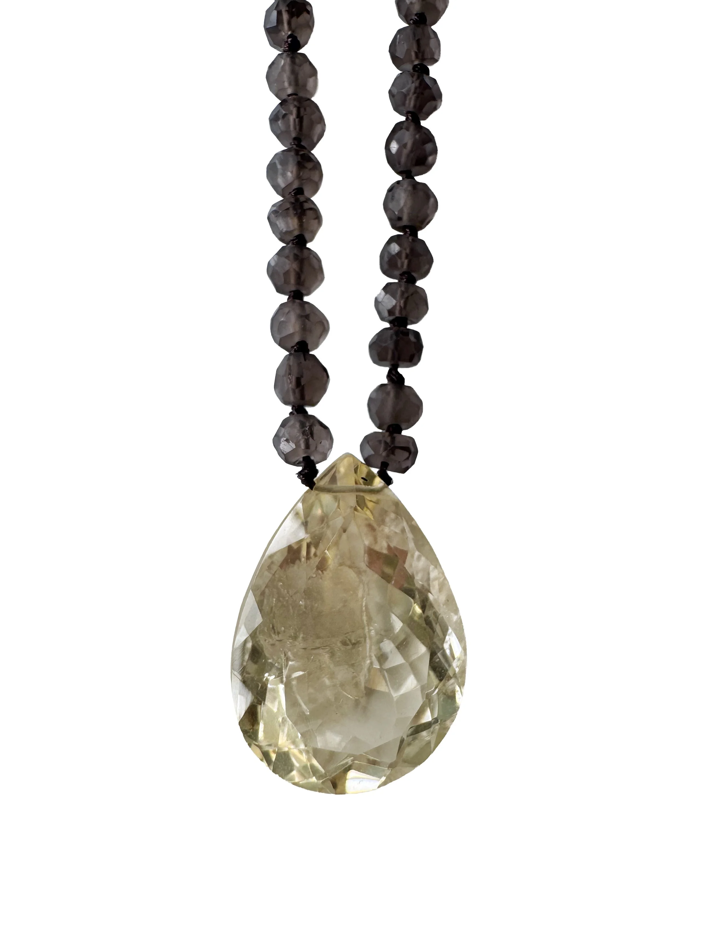 Piedra Grande Knotted Citrine and smoky quartz