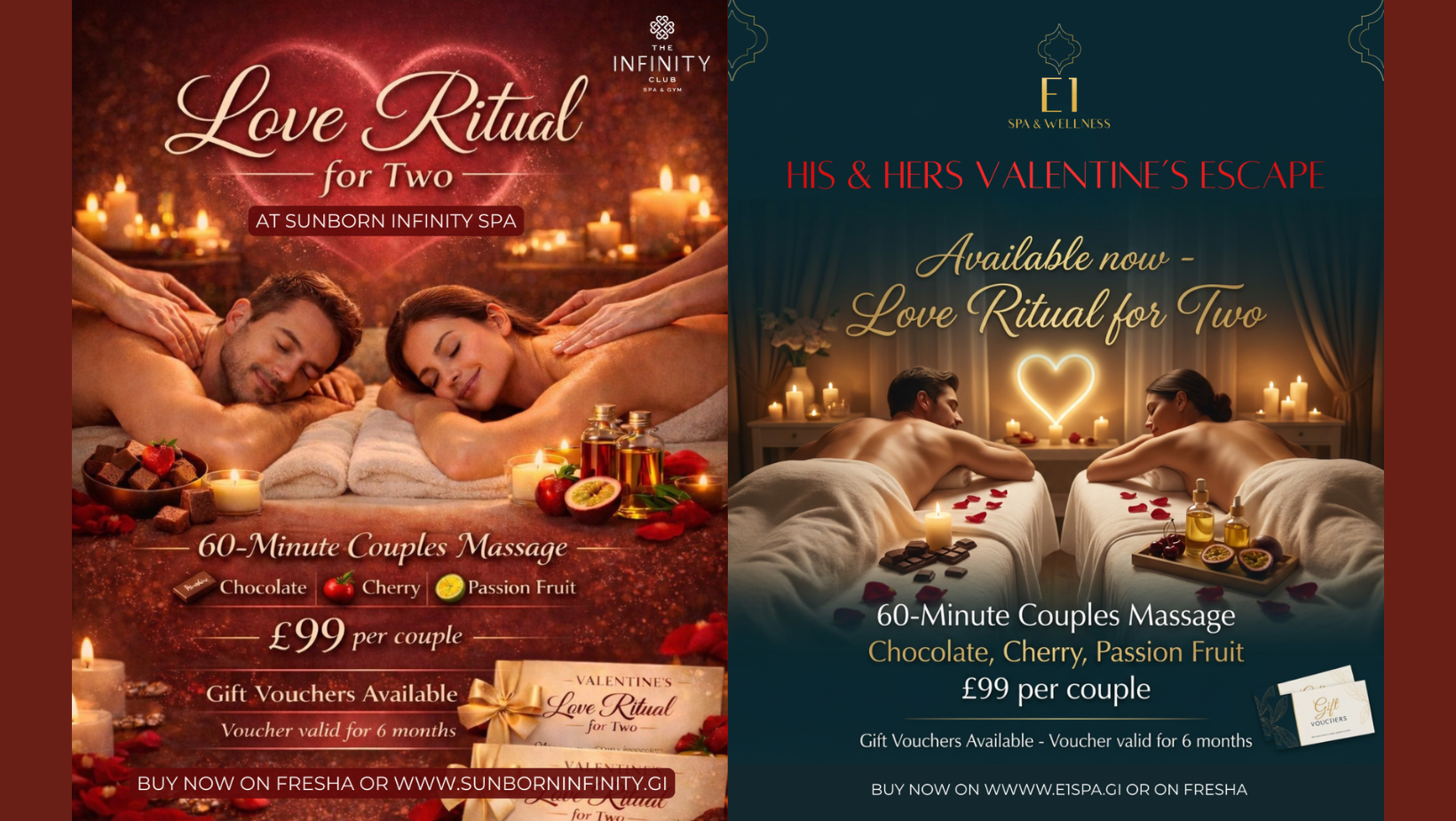 Love Ritual for Two - a Valentine's Special at the Sunborn infinity Spa &amp; E1 Spa &amp; Wellness.&nbsp;