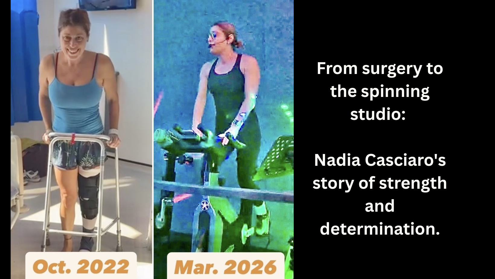 From surgery to the spinning studio: Nadia Casciaro's story of strength and determination.