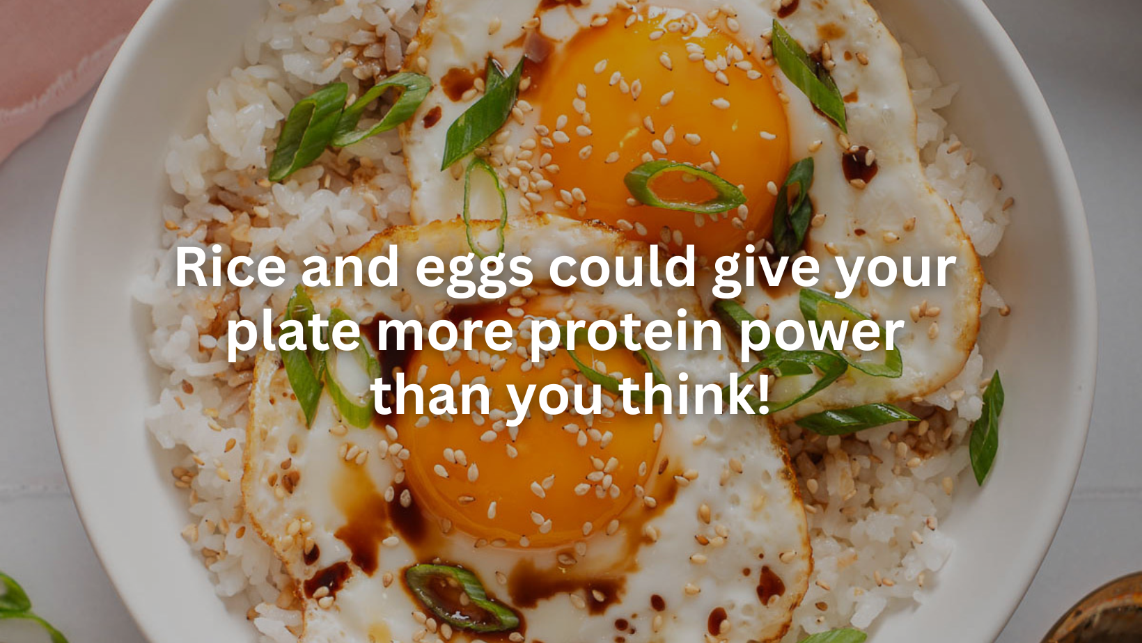 Rice and eggs could give your plate more protein power than you think!
