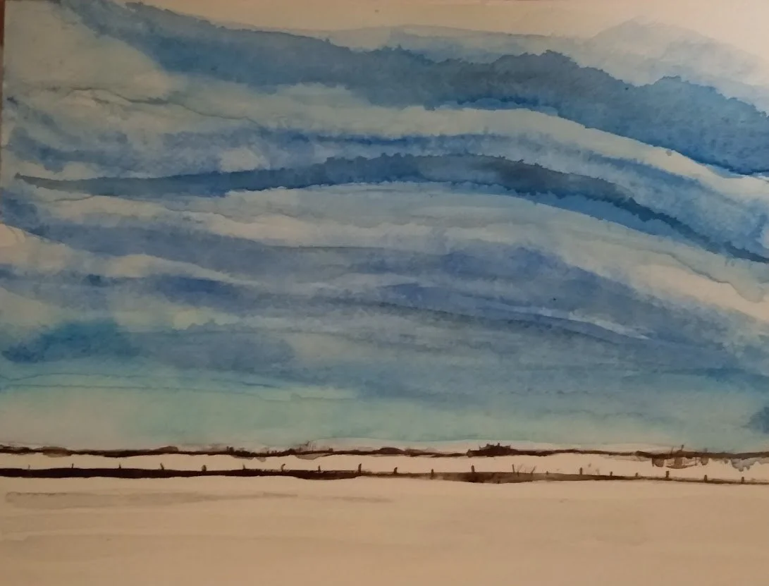 Saskatchewan winter sky prairie watercolour painting.jpg
