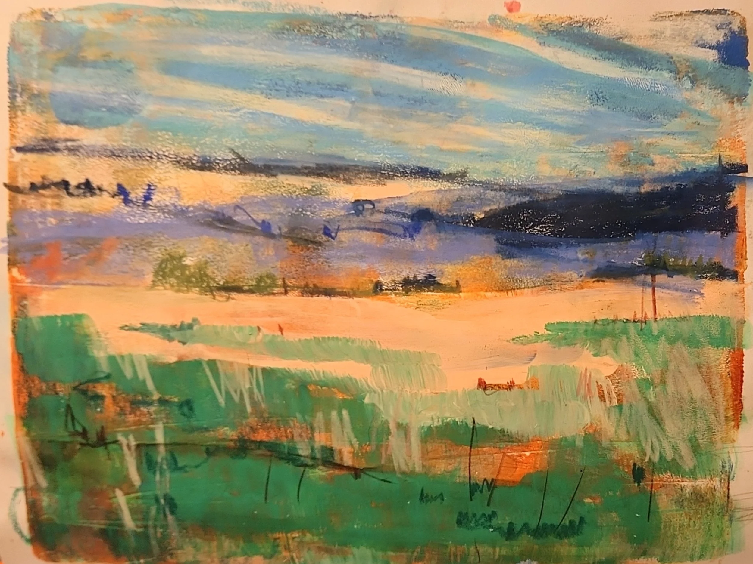 View from New Ridley summertime mixed media.jpg