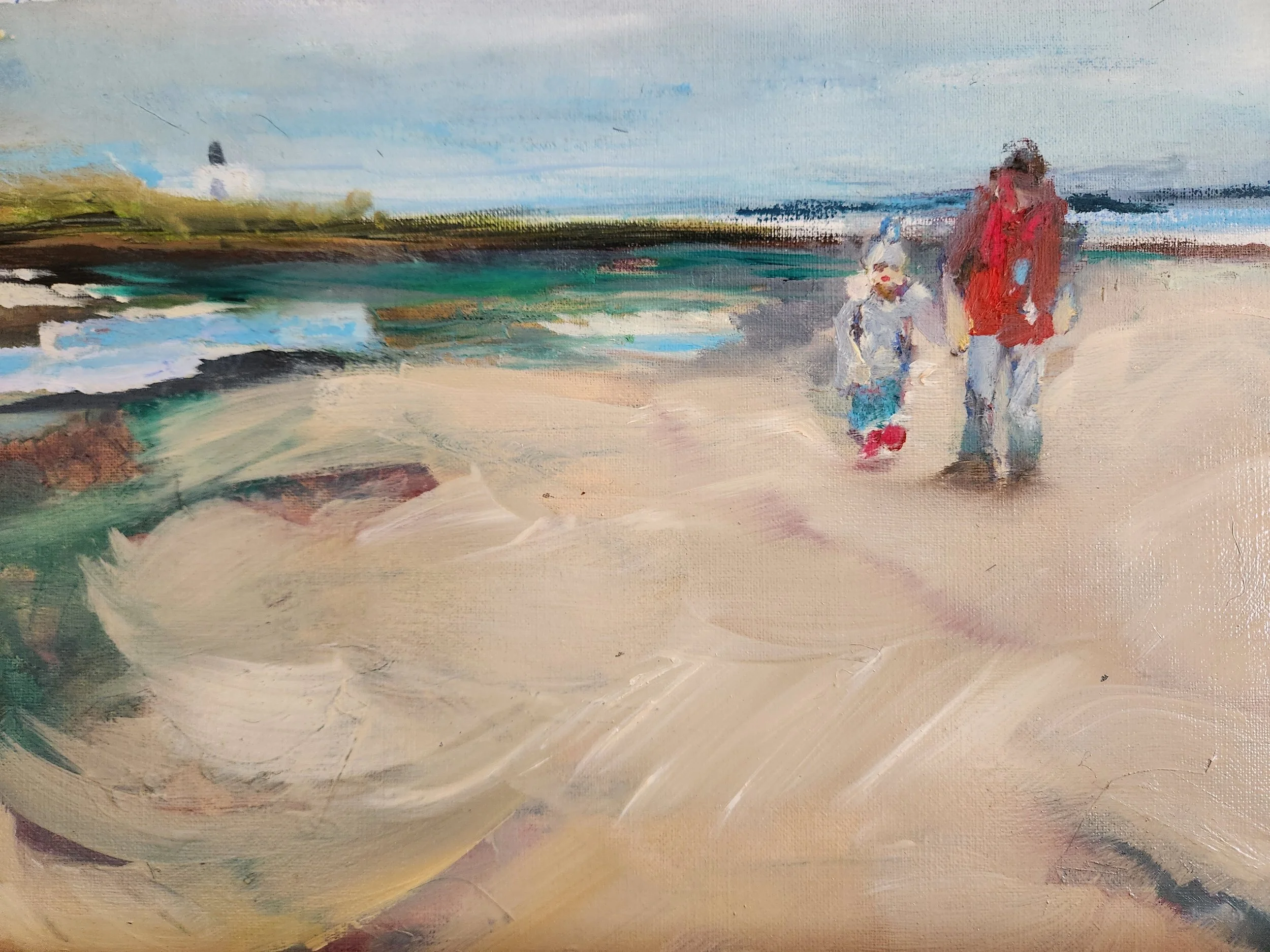 Oil painting coastal impressionistic northumberland figures.jpg