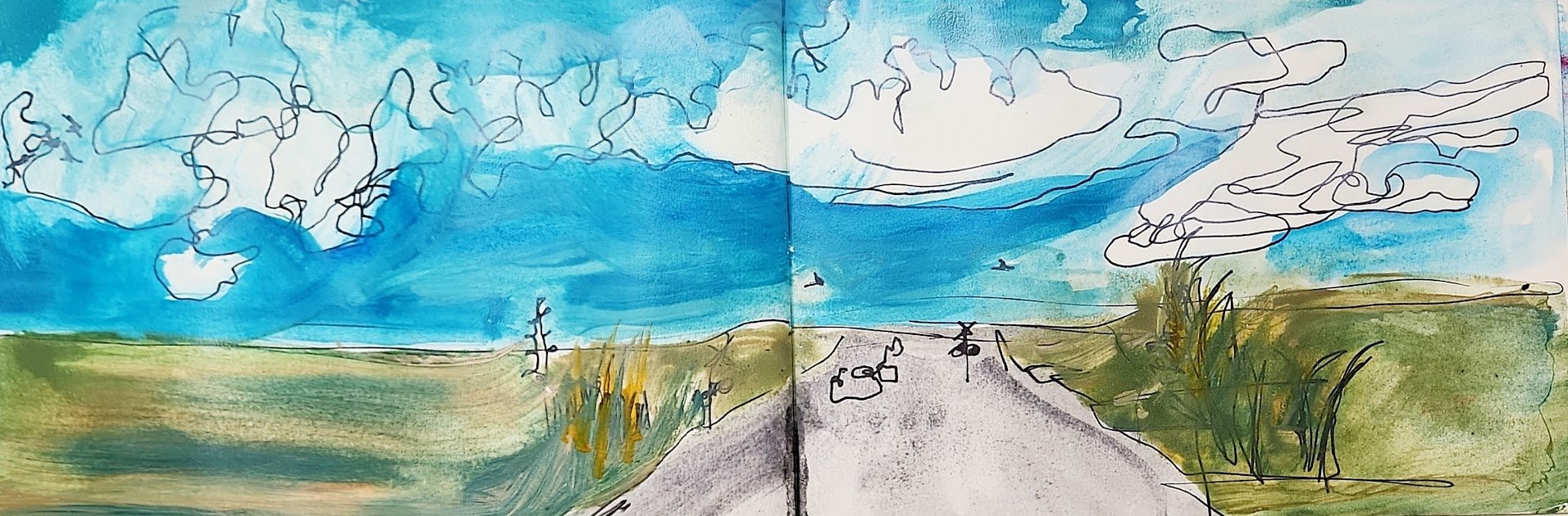 Saskatchewan prairie winds sketch