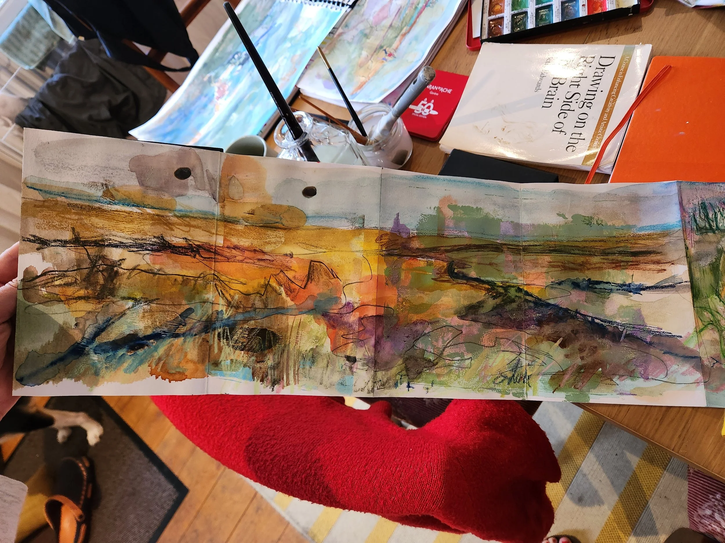 Mixed media art blanket bog cross fell .jpg