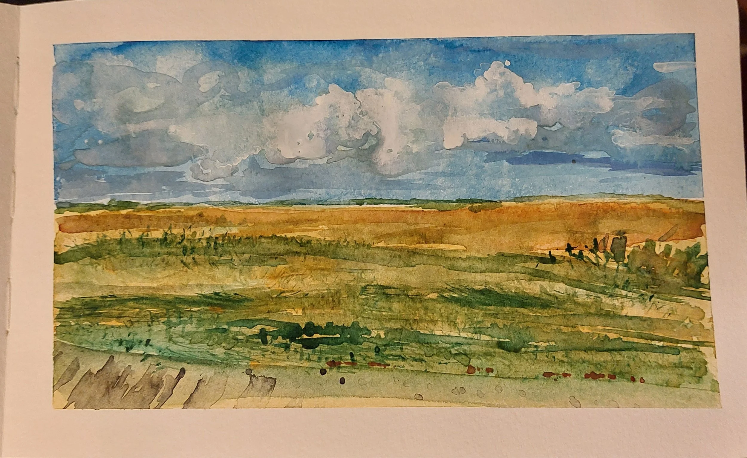 Summer sky saskatchewan watercolour painting .jpg
