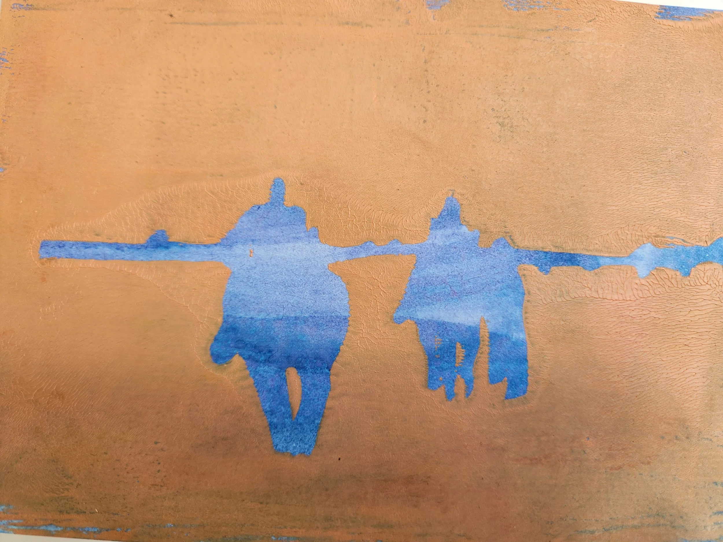 Horses and riders silhouette saskatchewan summer art painting.jpg