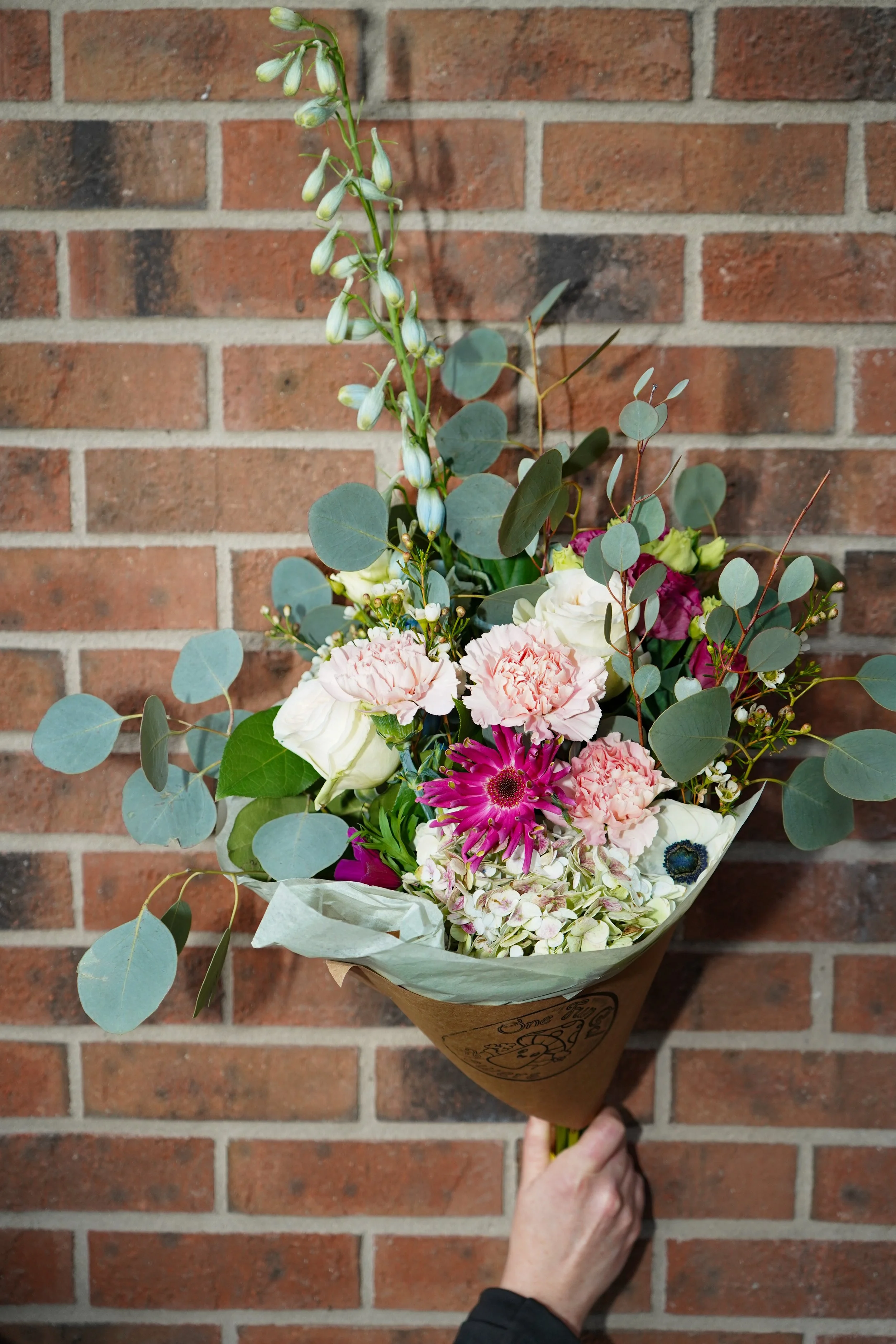 Valentines wrapped bouquet