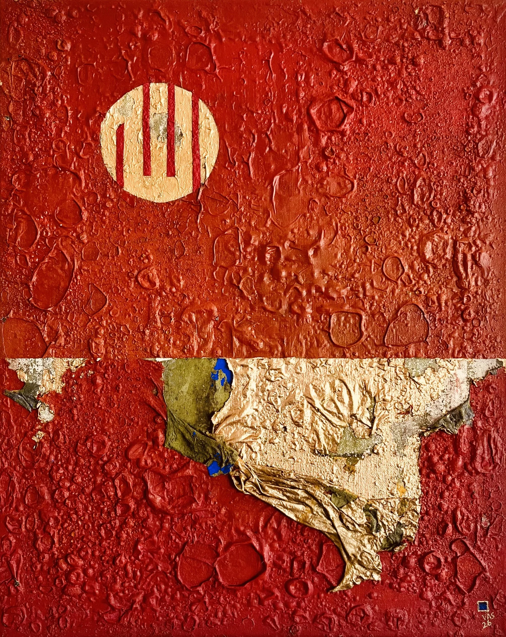 HORIZON (GOD) ‘Allah’ in Kufic | 2006 | 41 X 51cm | Inspired by- ‘Moonlight floods the whole sky from horizon to horizon; How much it can fill your room depends on its windows.’-Rumi