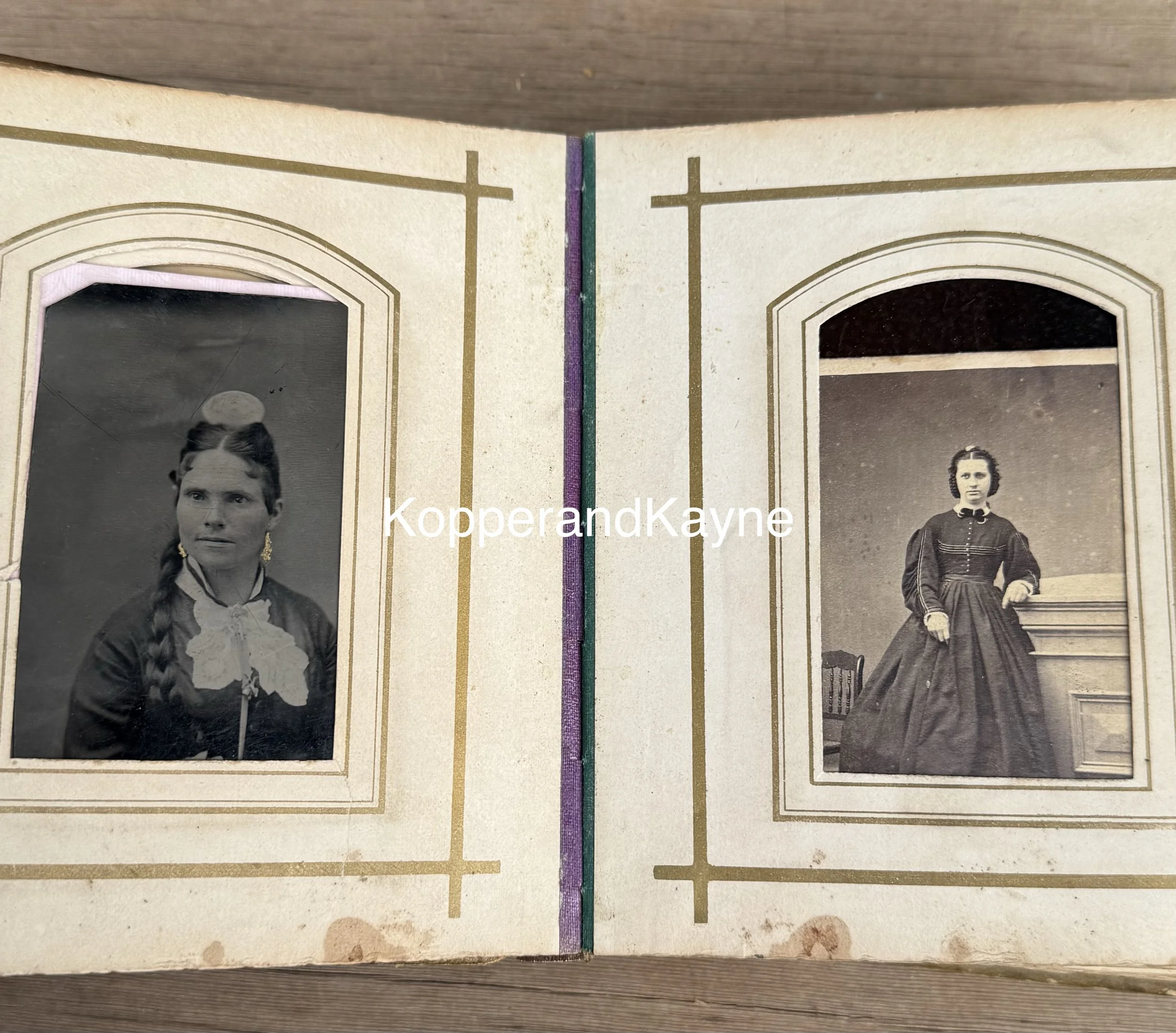 Victorian original photograph tintype Card de Visite Hairstyle Fashion 1800's