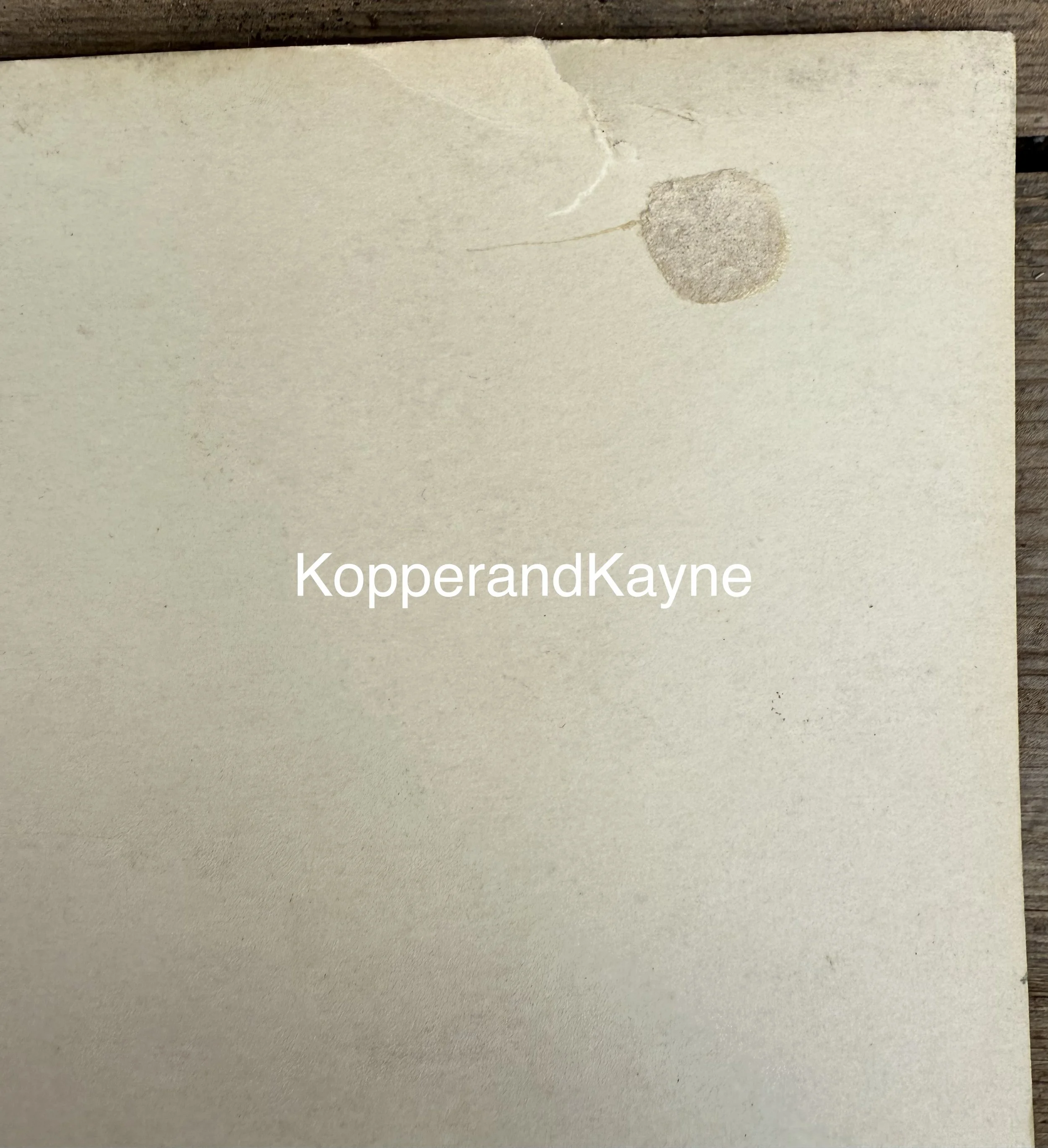 back of hand tinted paper real photo