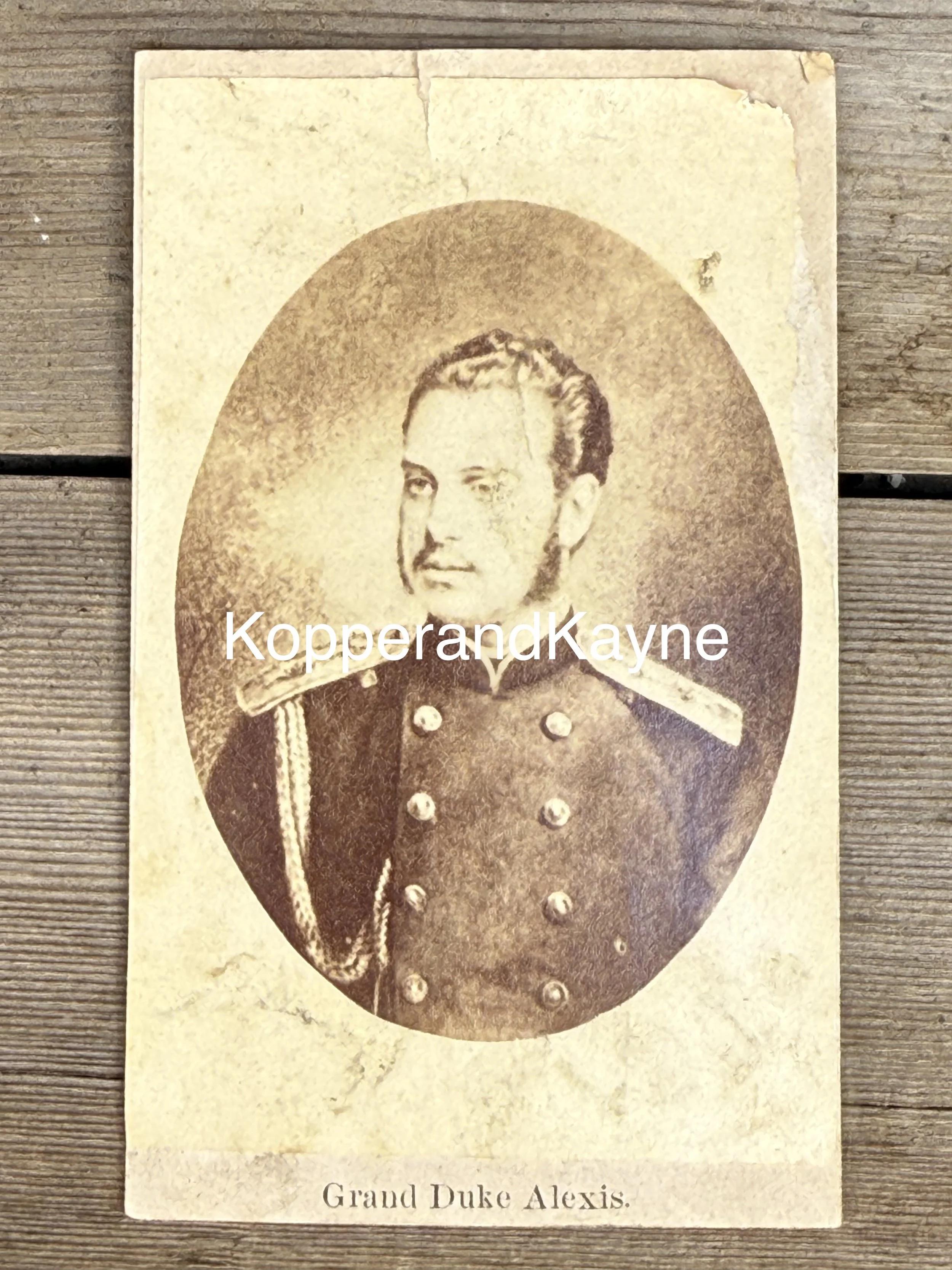 Russian Grand Duke Alexis Victorian Card de Visite Photographic Image