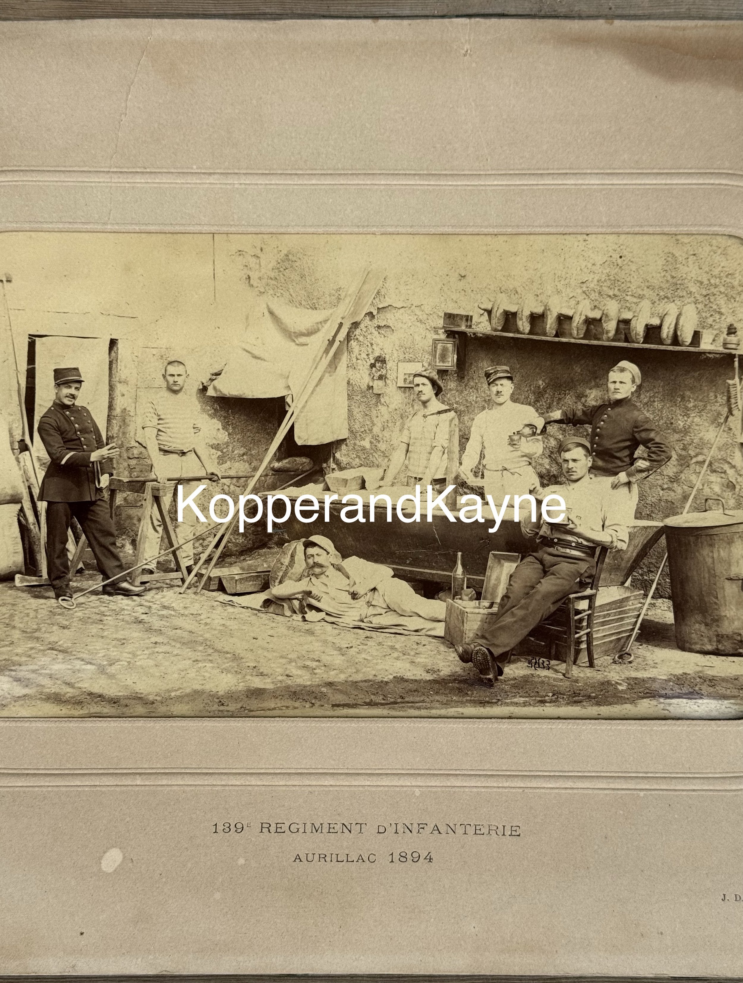 Military France Antique original photograph