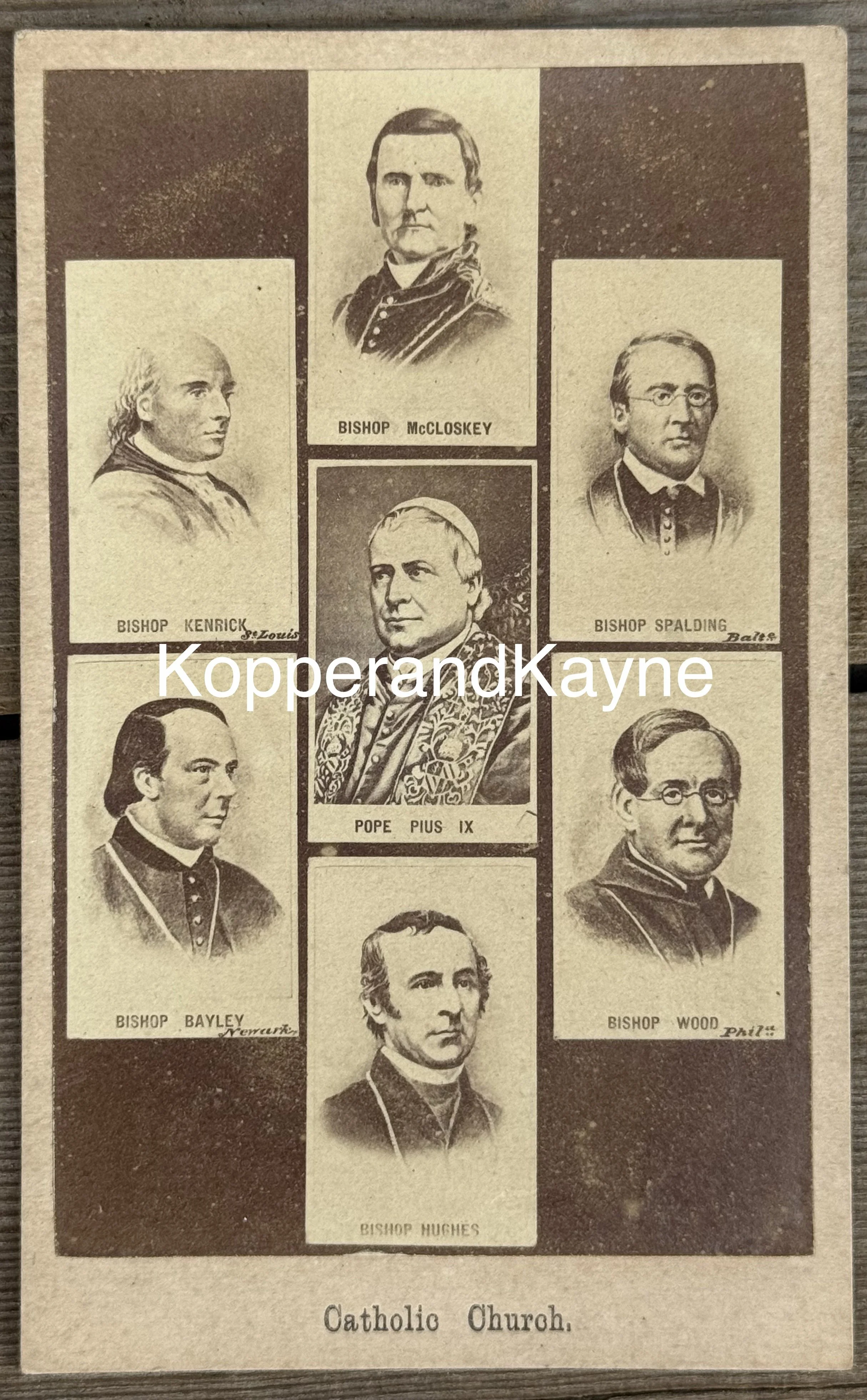 Vict Card de Visite Pope Pius IX Catholic Bishops Antique Photo Print Image