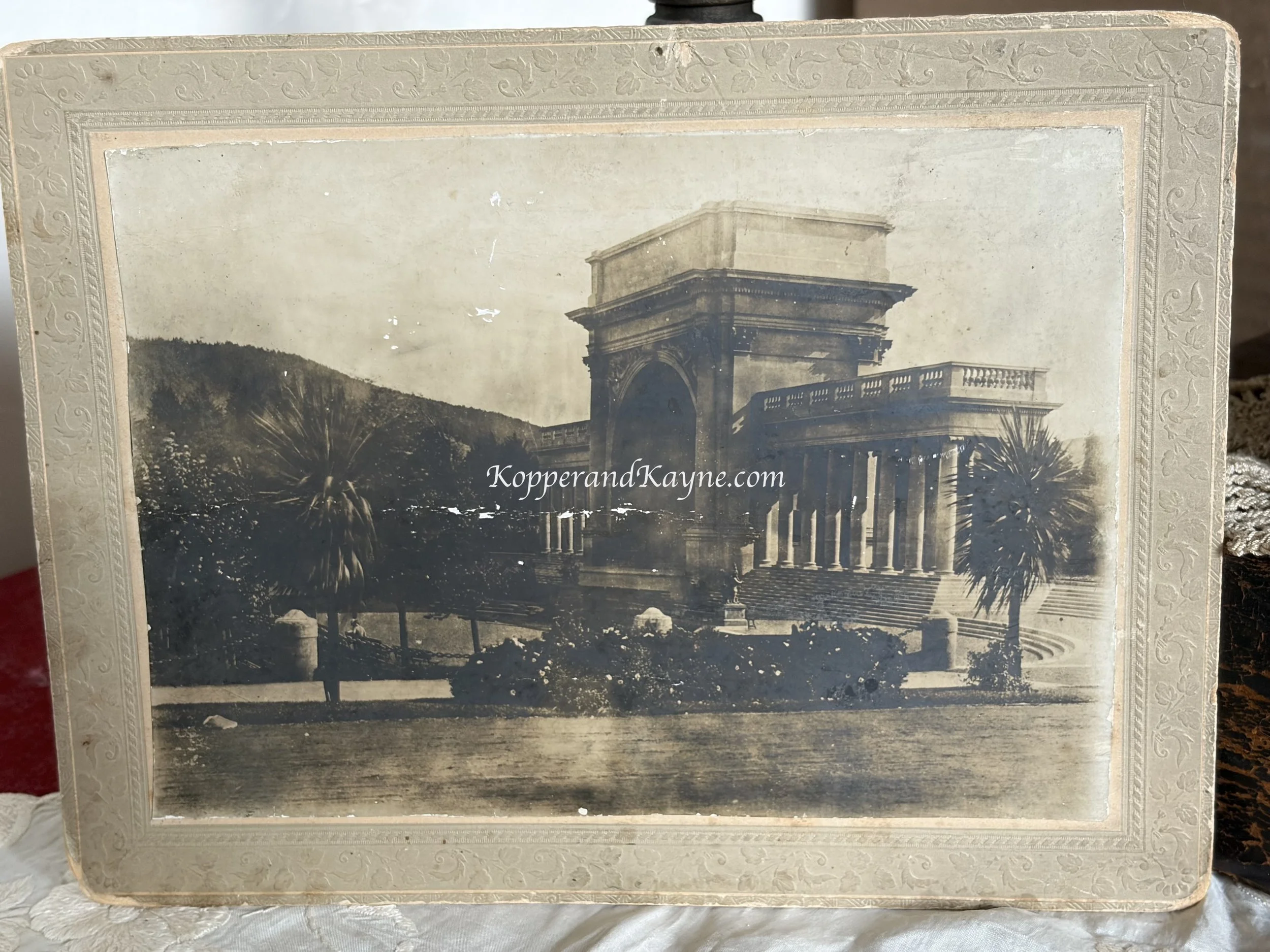 Golden Gate Park Music Band Stand Old Victorian Real Photograph of San Francisco Bay Area California Cabinet Card Sepia Tone Photo