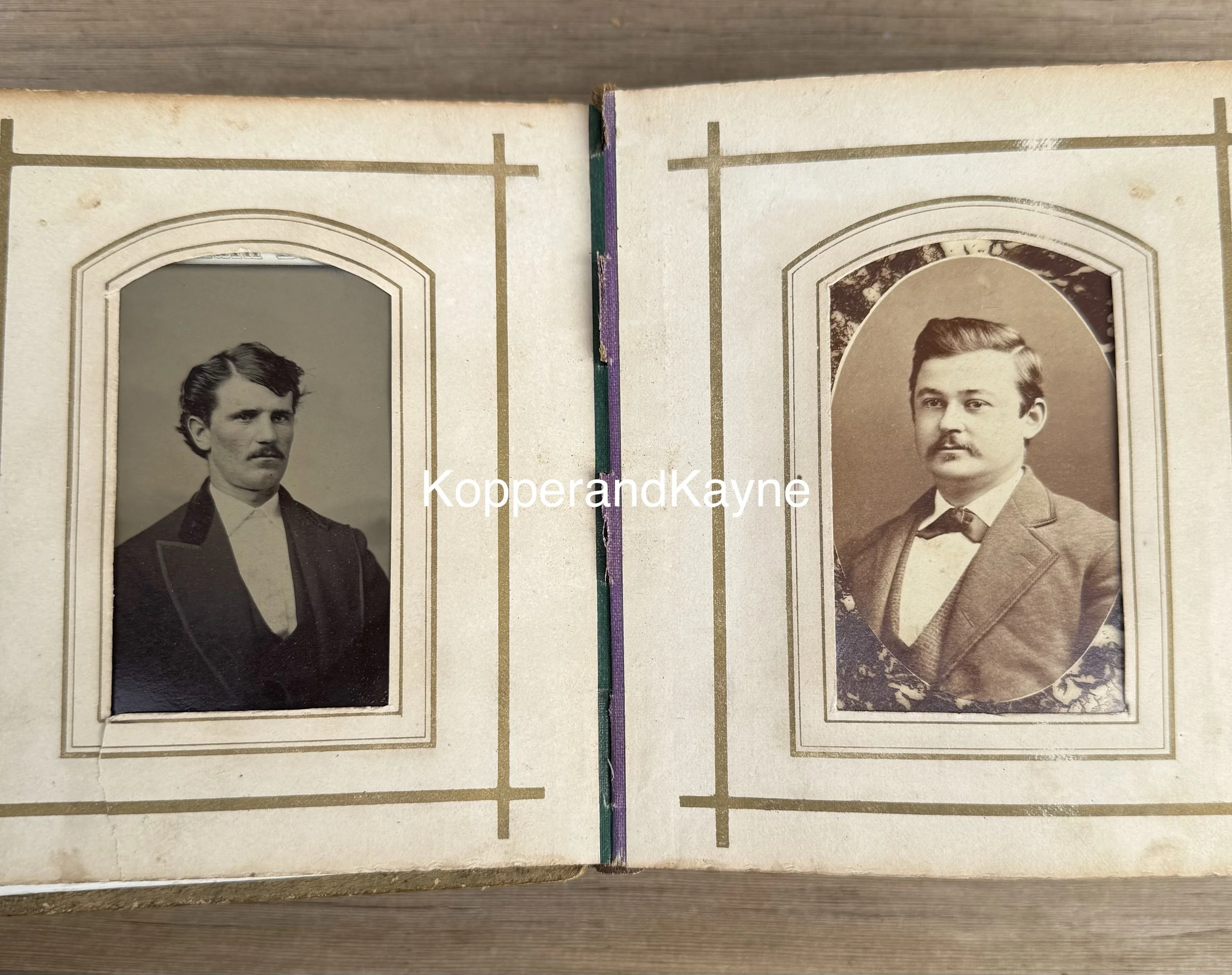 Victorian Card de Visite Tintype Photograph Gentlemen